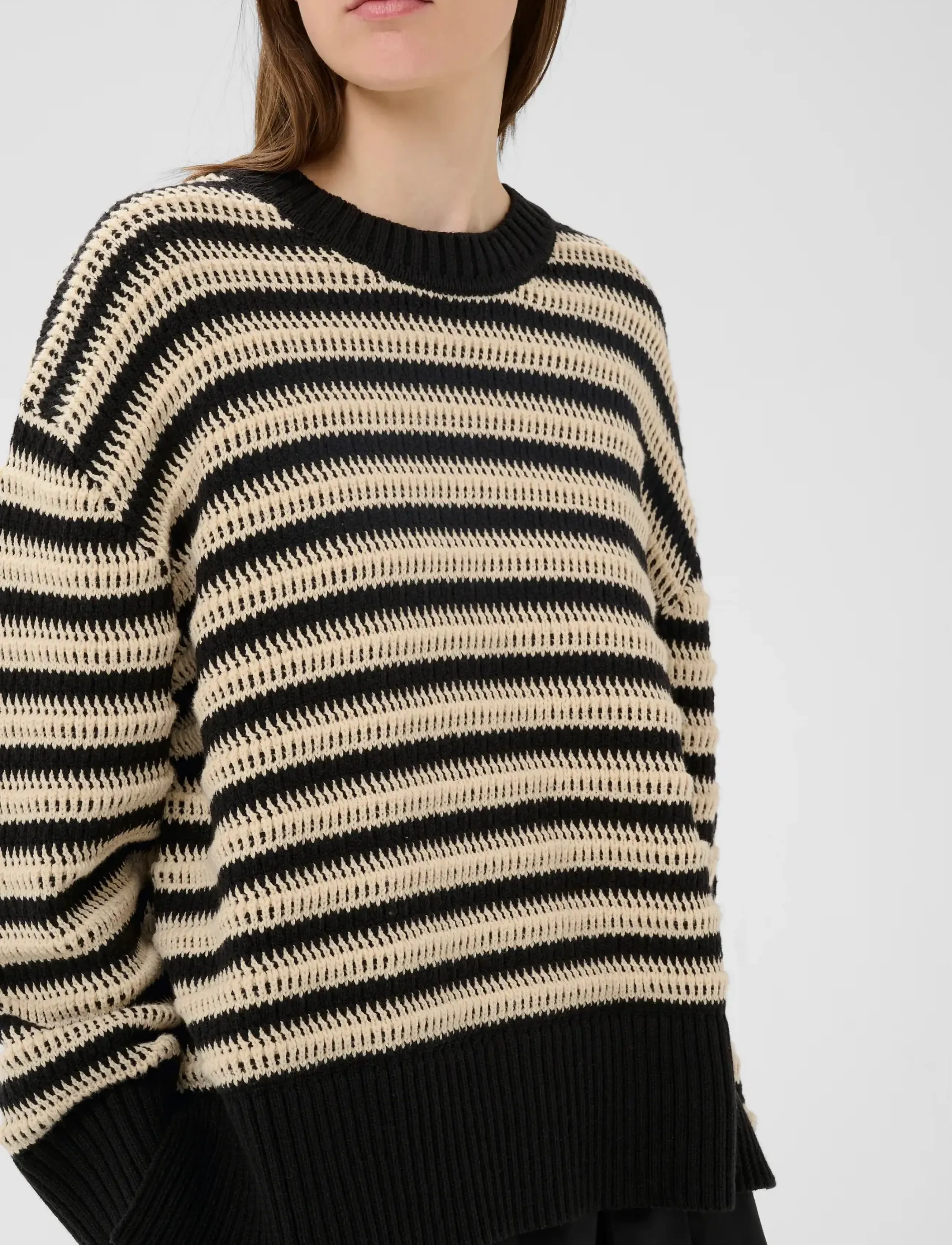 InWear - MOSKAIW PULLOVER - džemprid - black/ whisper white - 5
