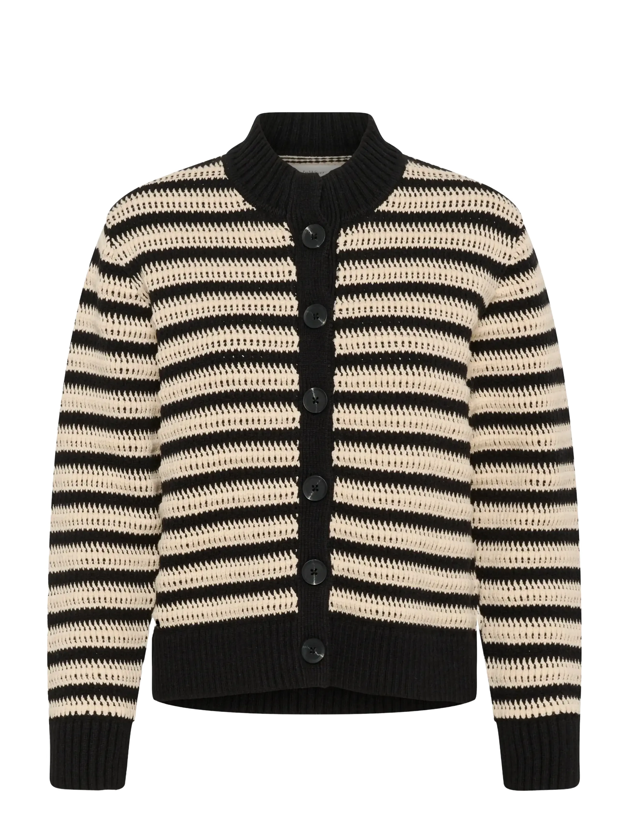 InWear MOSKAIW CARDIGAN - Strickmode - BLACK/ WHISPER WHITE / black