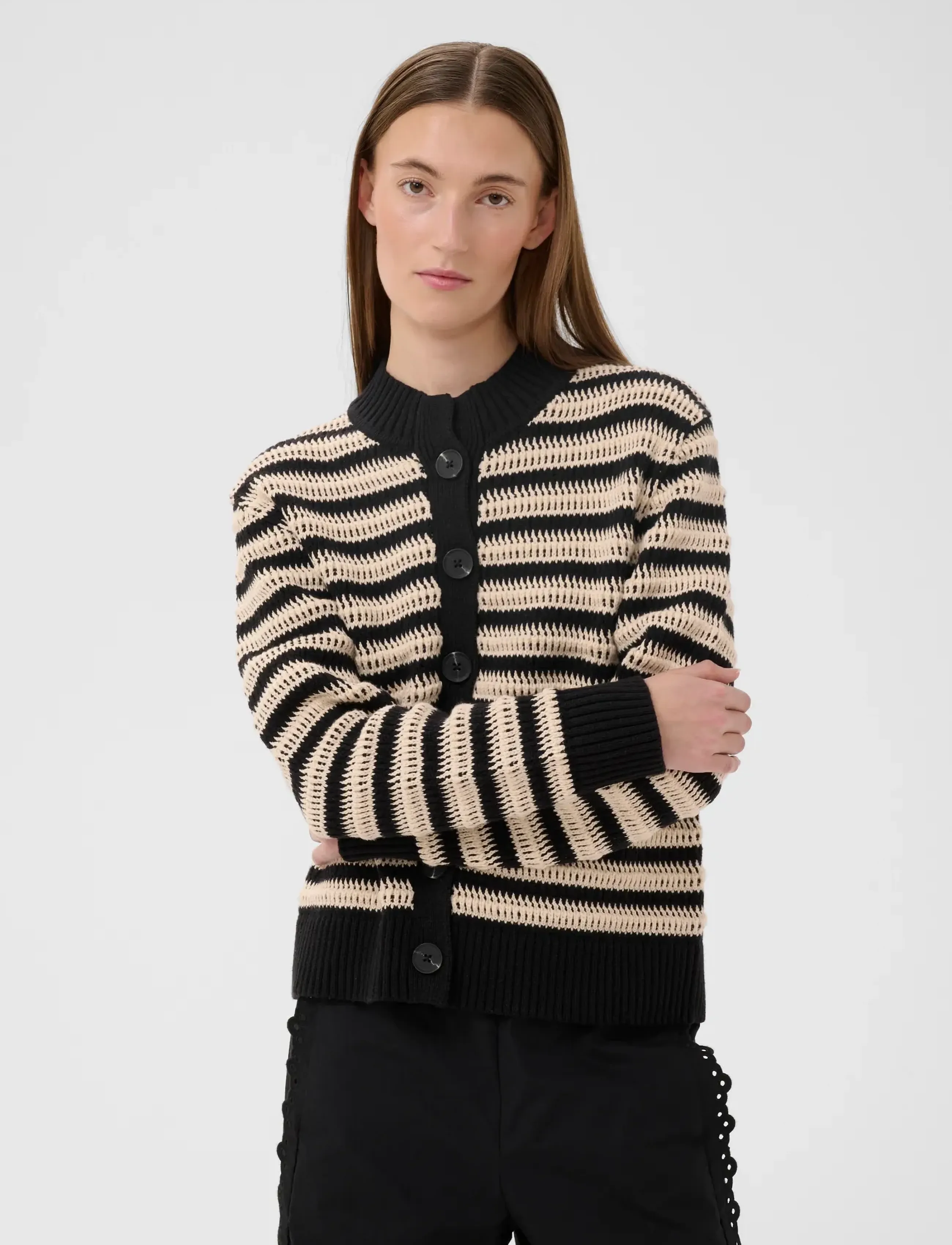 InWear Moskaiw Cardigan, S, Black, Strik > Cardigans, Dame