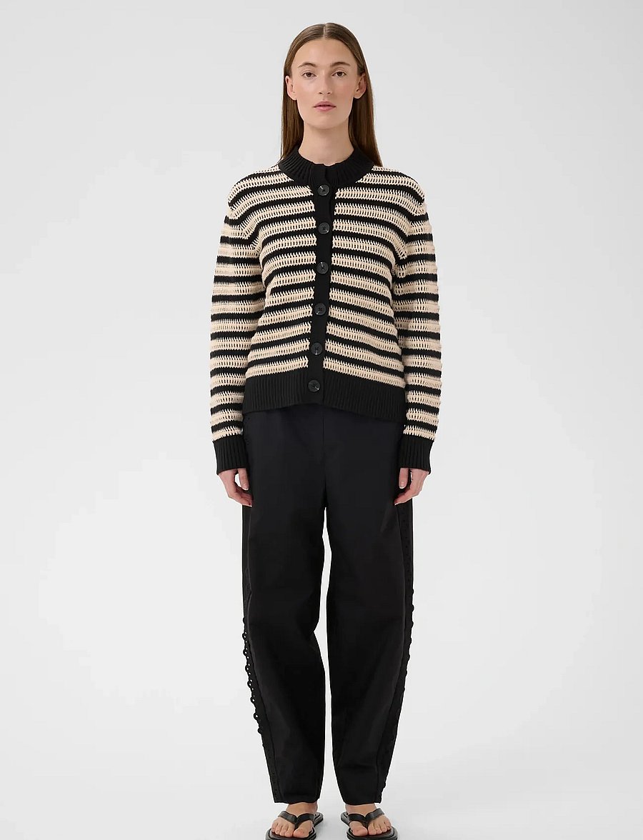 InWear - MOSKAIW CARDIGAN - koftor - black/ whisper white - 3