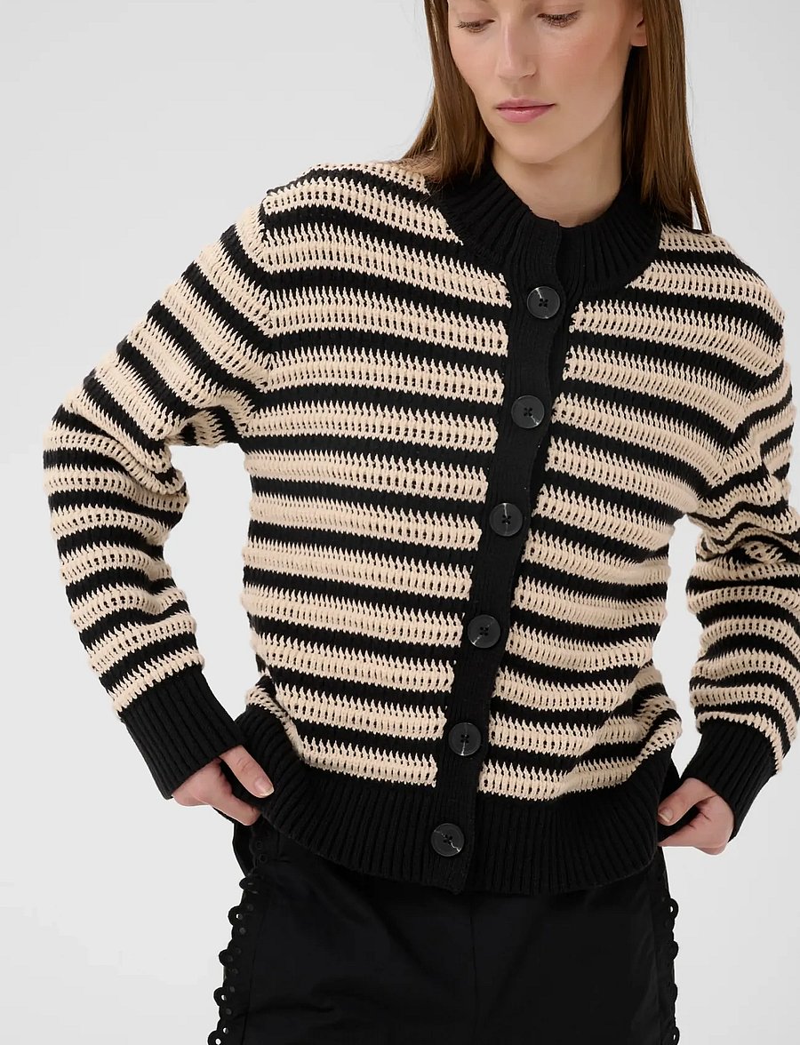 InWear - MOSKAIW CARDIGAN - koftor - black/ whisper white - 5