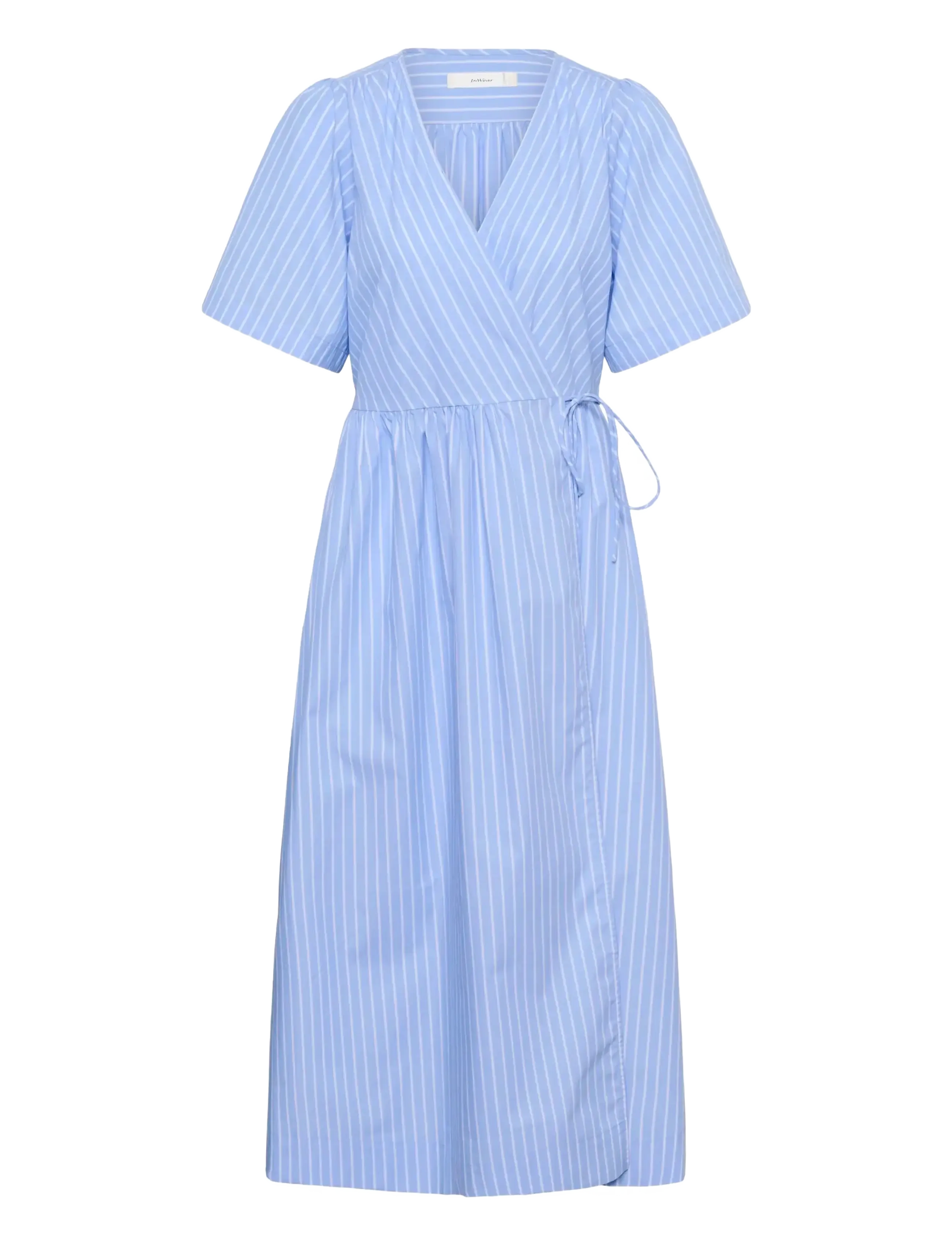 InWear RAELYNNIW WRAP DRESS - Omlottklänning - BLUE YD SUMMER STRIPE / blue