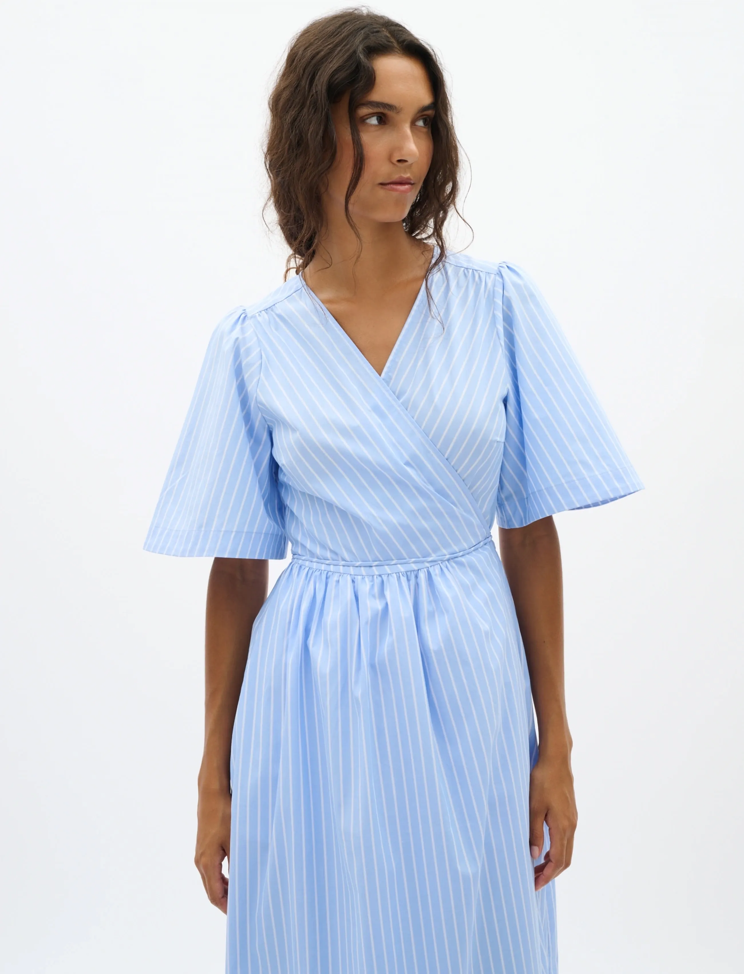InWear - RAELYNNIW WRAP DRESS - omlottklänningar - blue yd summer stripe - 3