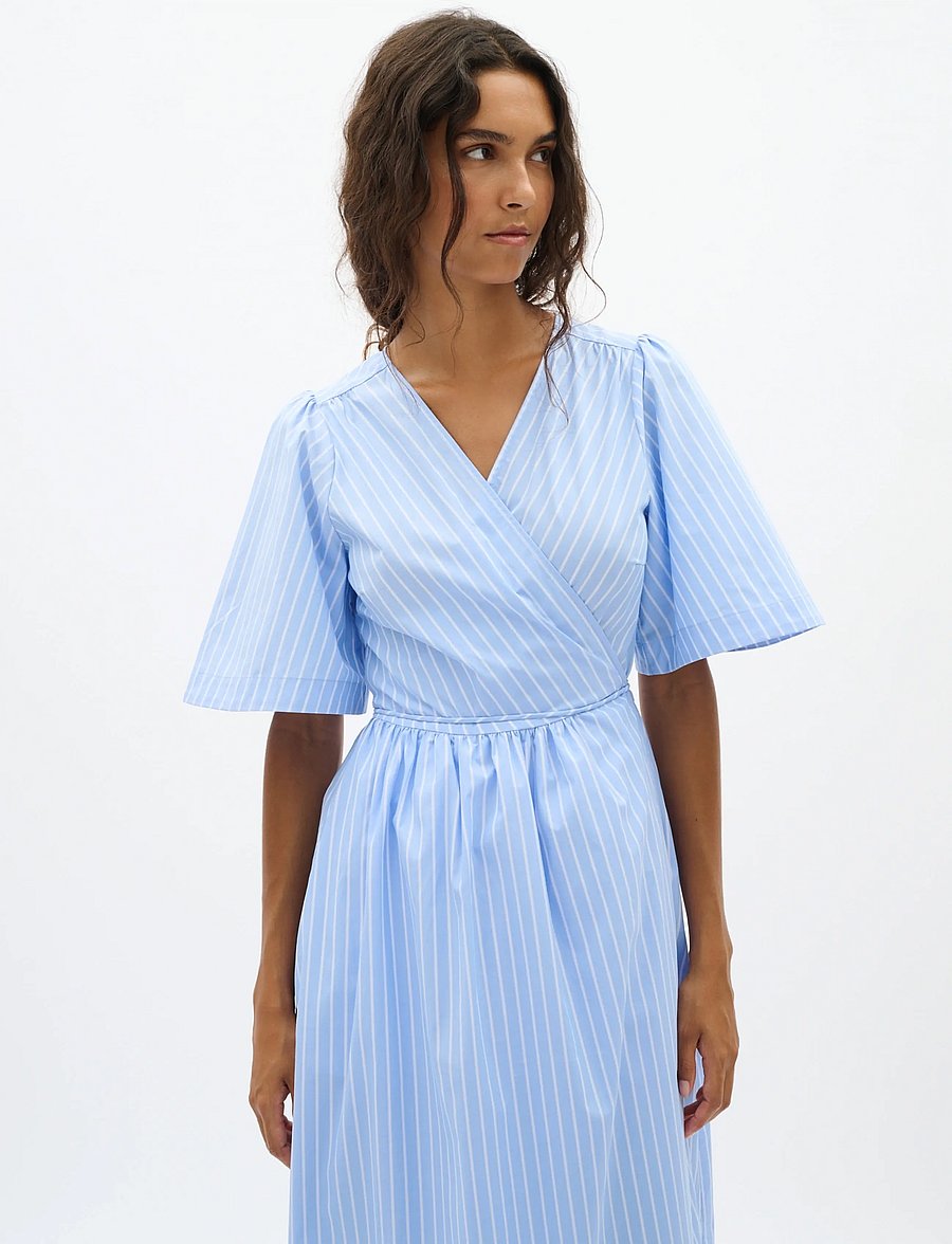 InWear - RAELYNNIW WRAP DRESS - wrap dresses - blue yd summer stripe - 3