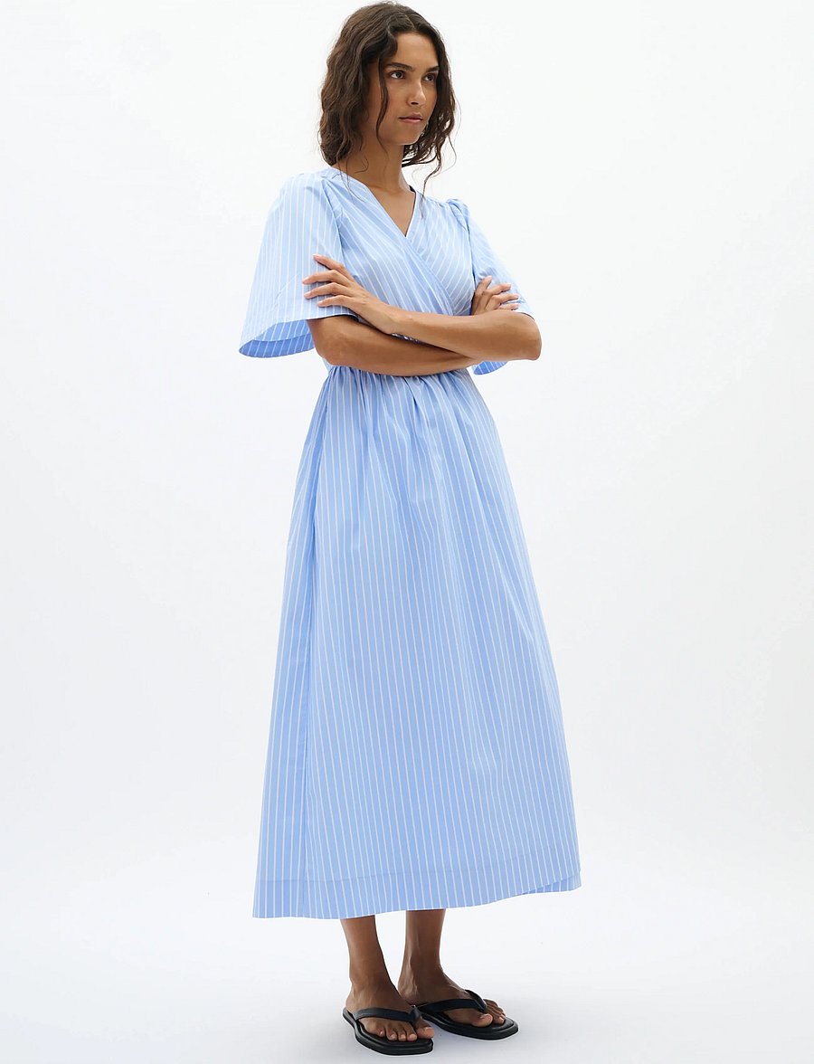 InWear - RAELYNNIW WRAP DRESS - wrap dresses - blue yd summer stripe - 4