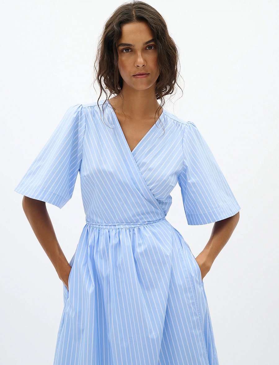 InWear - RAELYNNIW WRAP DRESS - wrap dresses - blue yd summer stripe - 5