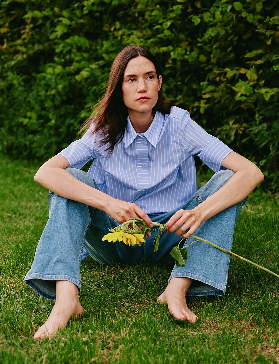 InWear - RAELYNNIW SHIRT - kurzärmlige hemden - blue yd summer stripe - 0