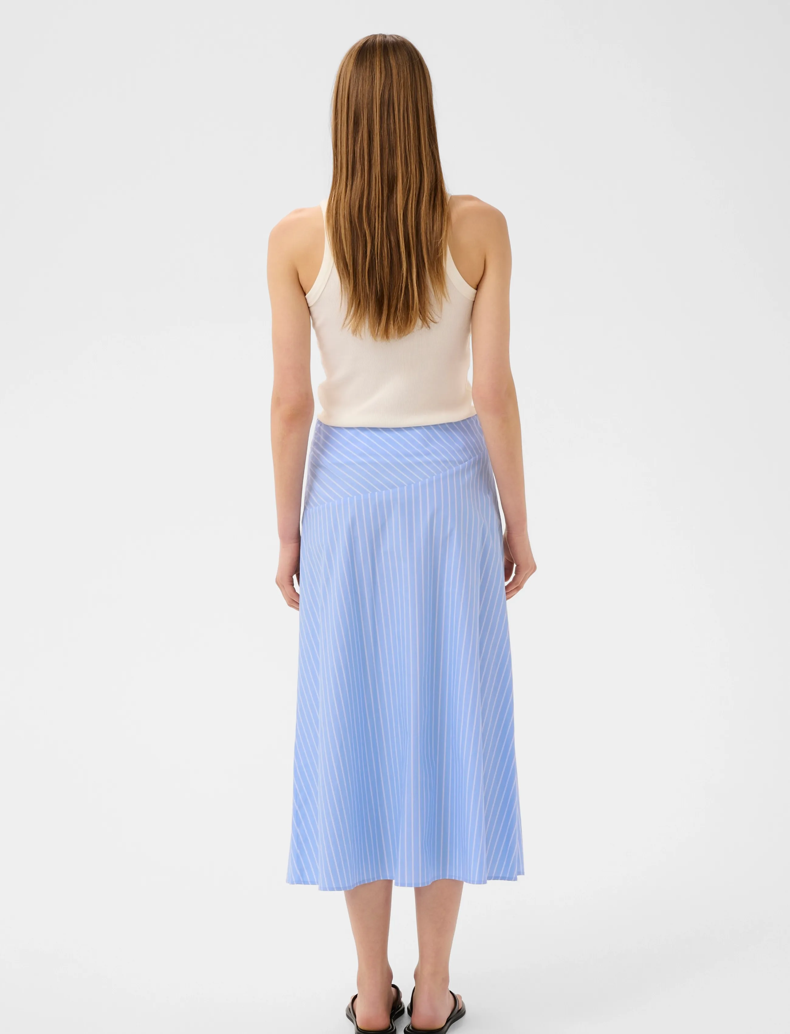InWear - RAELYNNIW SKIRT - midi nederdele - blue yd summer stripe - 4
