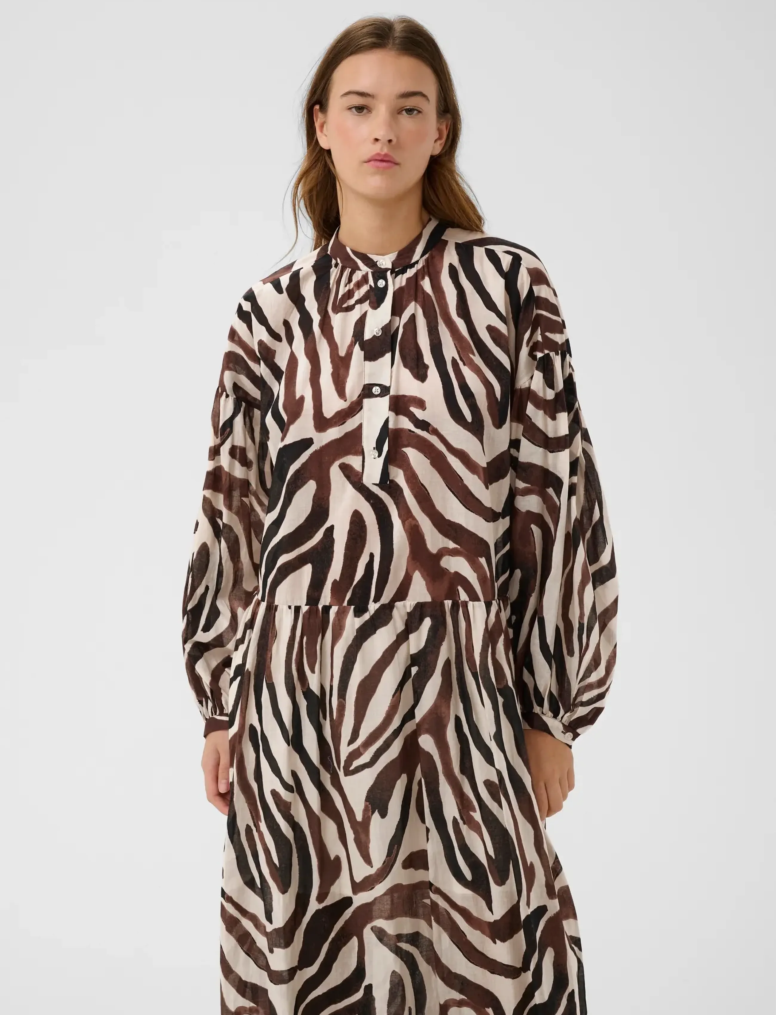 InWear ROSALIEIW DRESS - Besondere Anlässe - HAZE ZEBRAH / brown