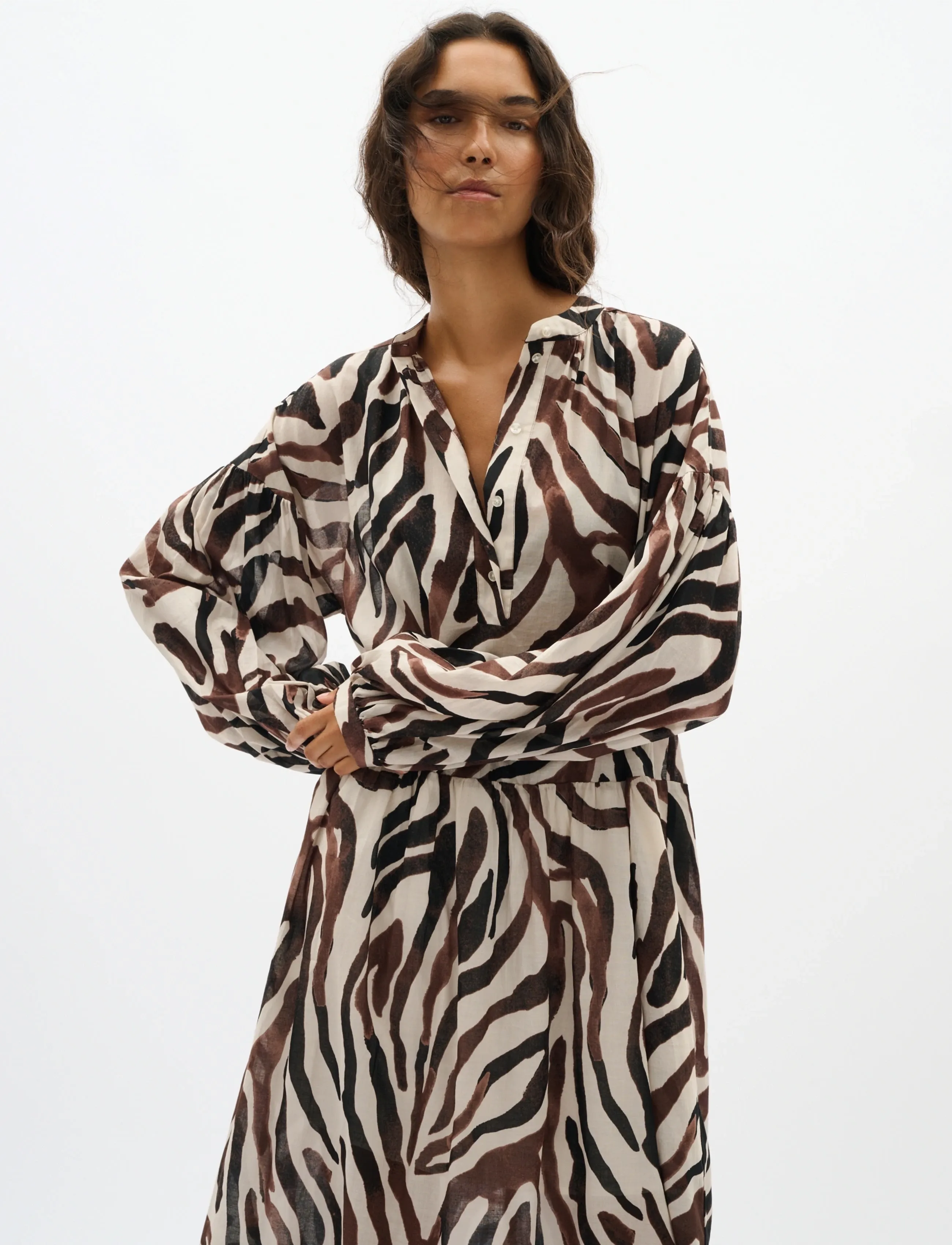InWear - ROSALIEIW DRESS - maxi kjoler - haze zebrah - 5