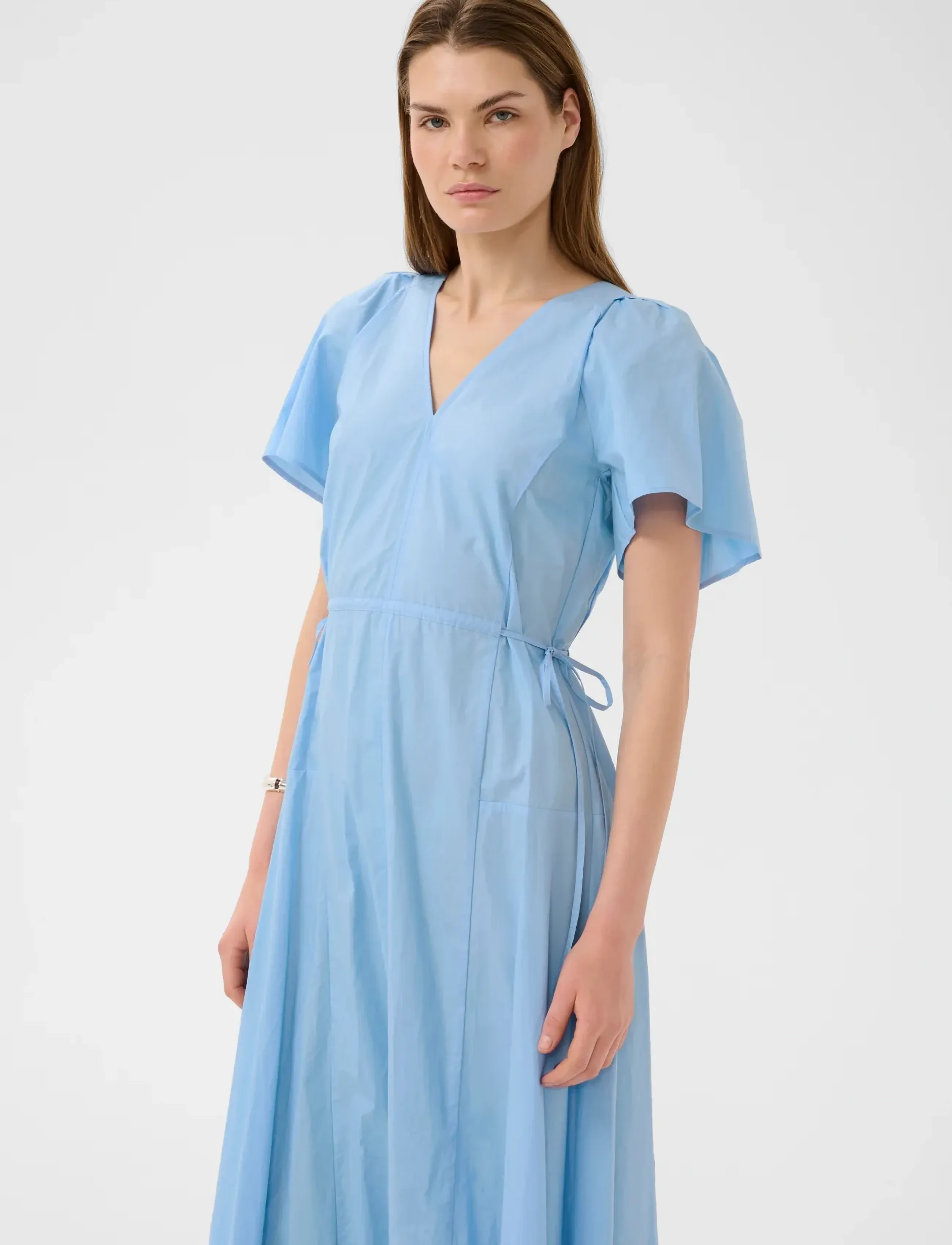 InWear Raveniw Dress, Kvinder, Slå Om Midi Kjole, Blå, Str: 40