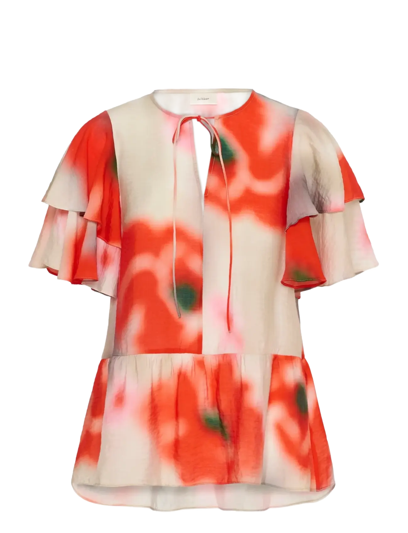 InWear REAGANIW TOP - Hverdags stil - LARGE BLURRED POPPIES / red