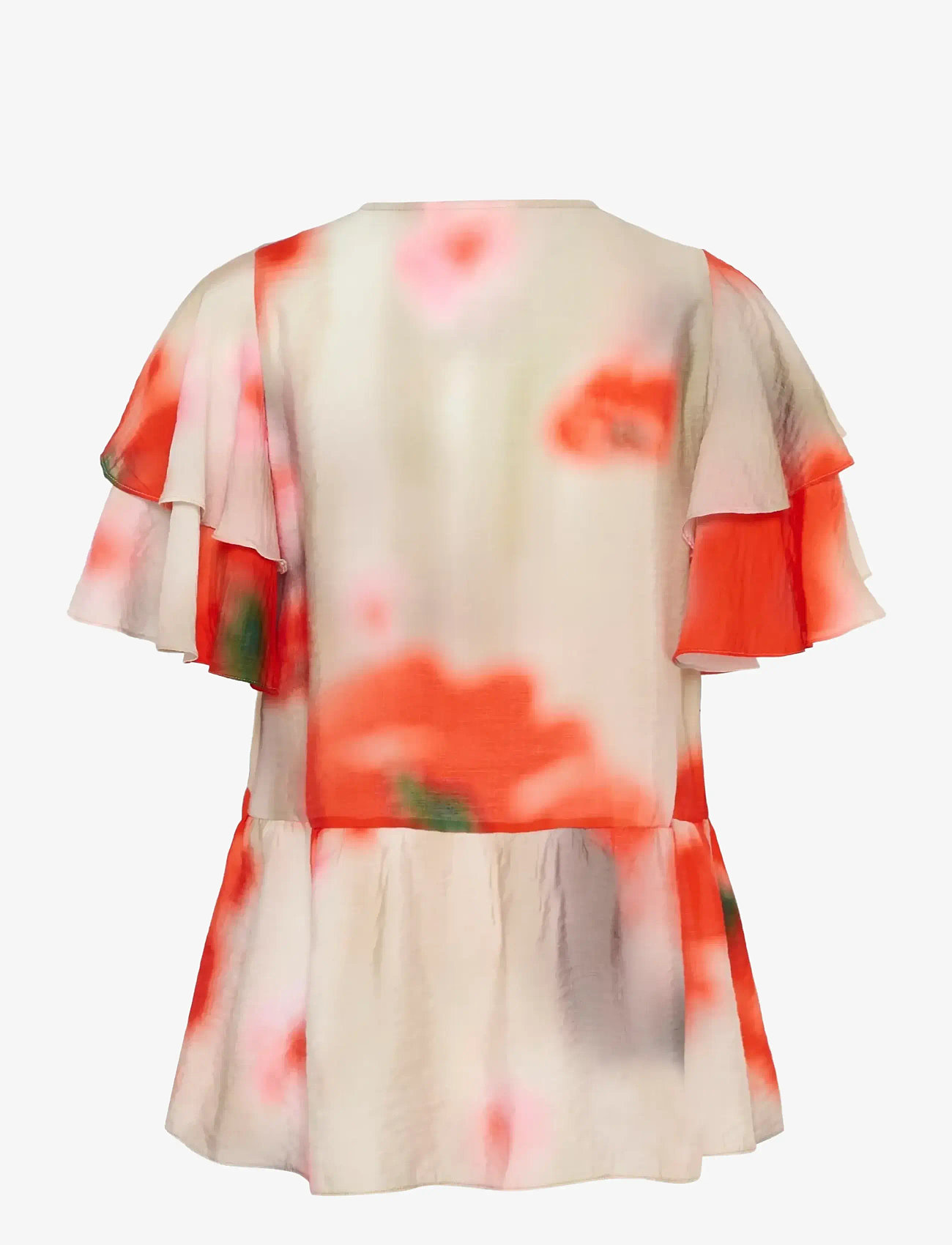 InWear - REAGANIW TOP - kurzämlige blusen - large blurred poppies - 2