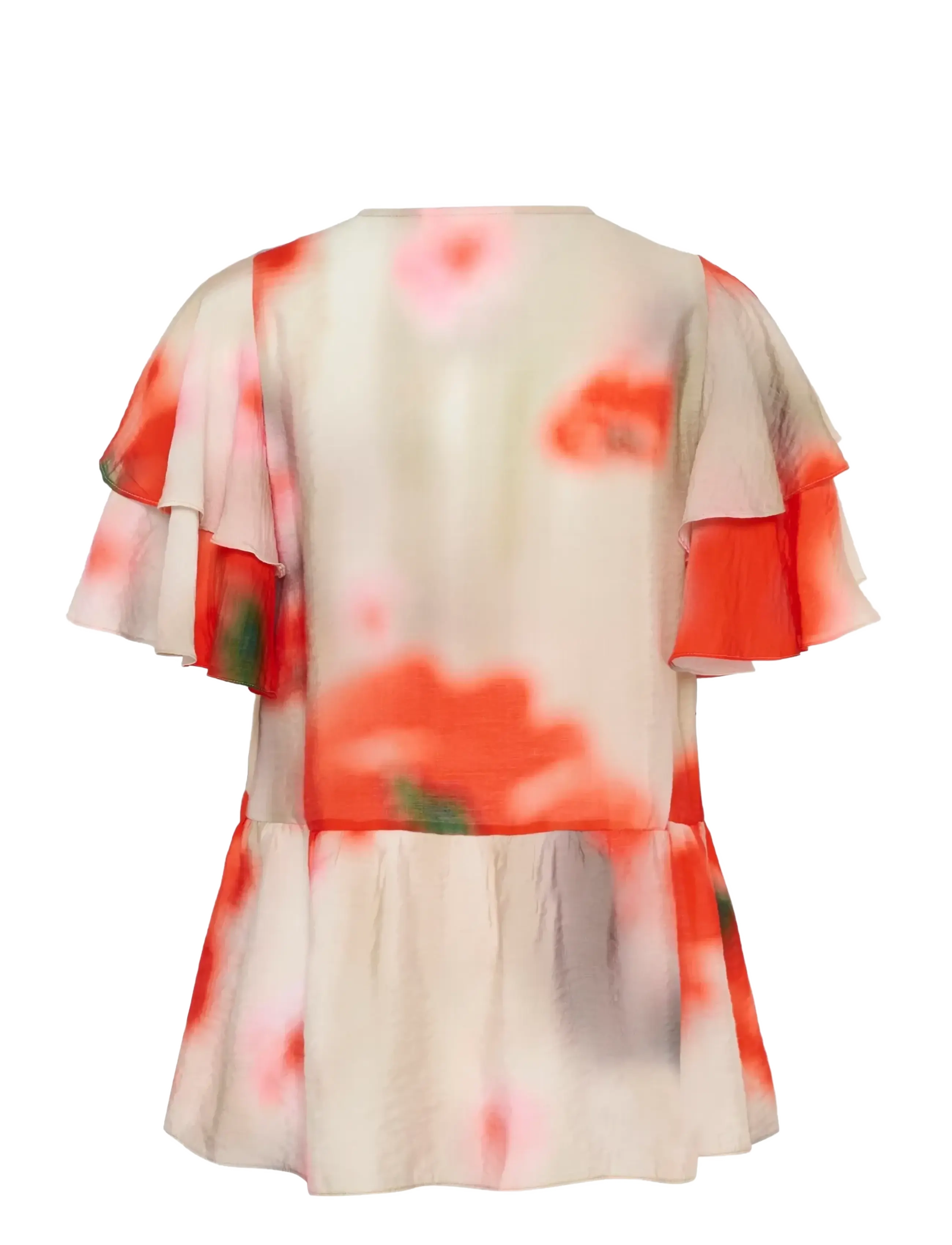 InWear - REAGANIW TOP - short-sleeved blouses - large blurred poppies - 2