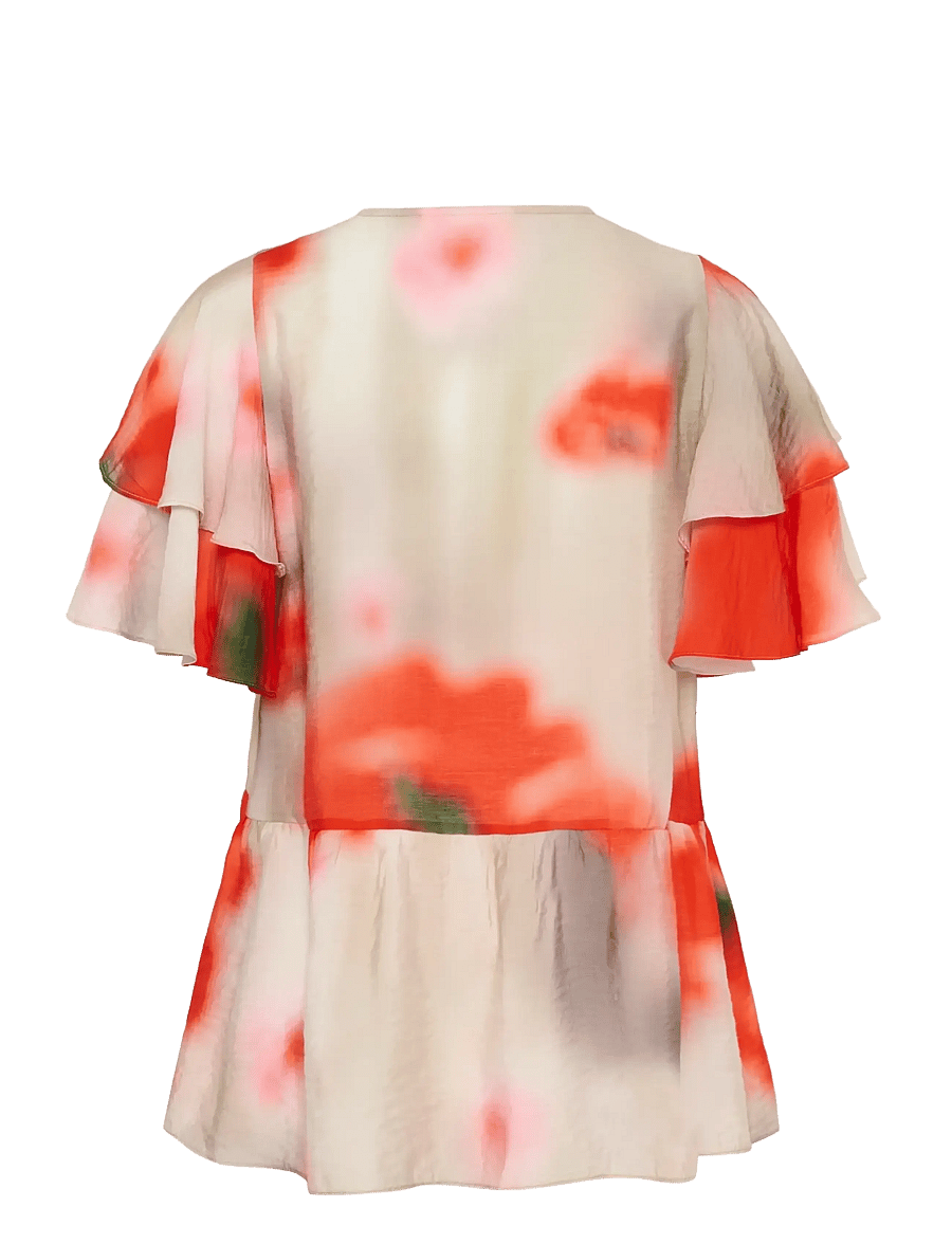 InWear - REAGANIW TOP - kortærmede bluser - large blurred poppies - 2