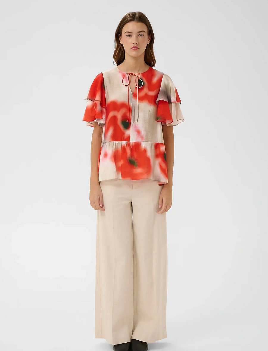 InWear - REAGANIW TOP - kortærmede bluser - large blurred poppies - 3