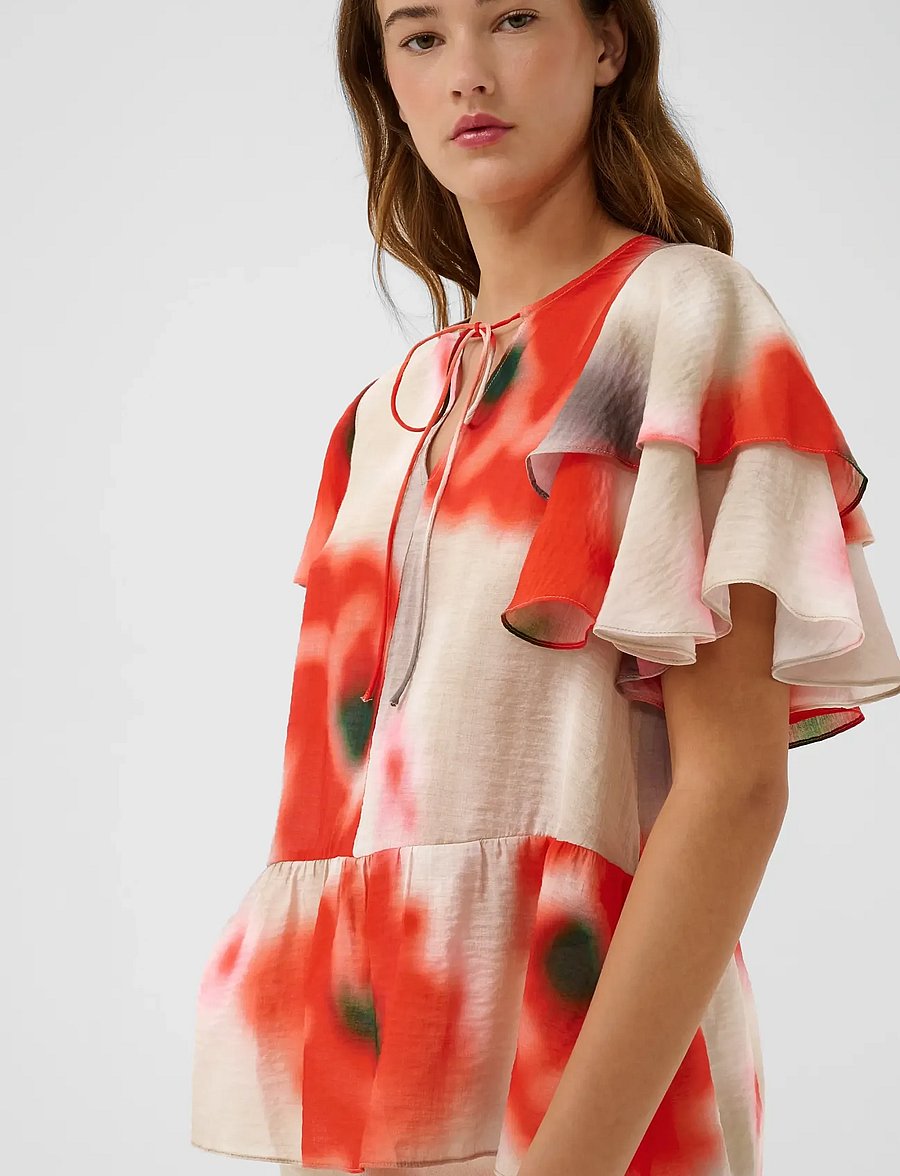 InWear - REAGANIW TOP - kortærmede bluser - large blurred poppies - 5