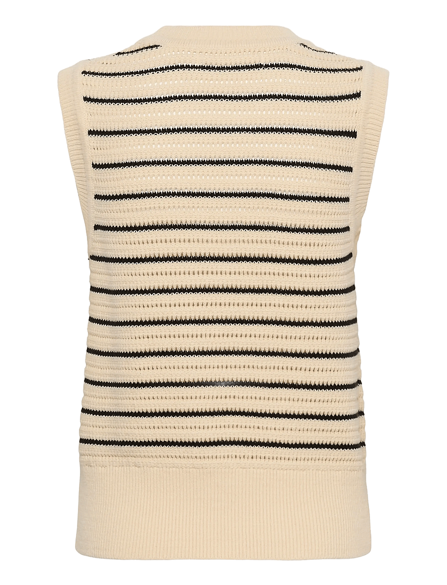 InWear - NELLIIW TOP - strickwesten - black/ whisper white - 2