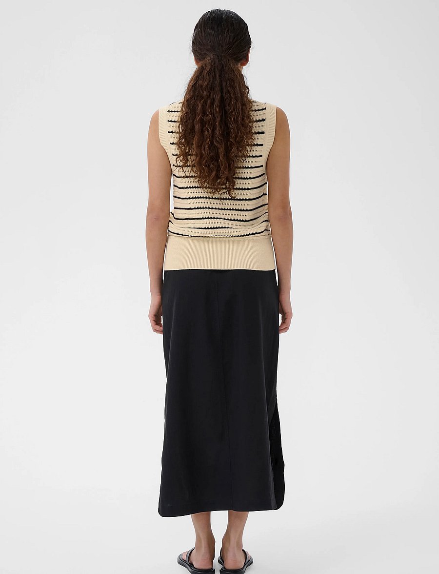 InWear - NELLIIW TOP - strickwesten - black/ whisper white - 4