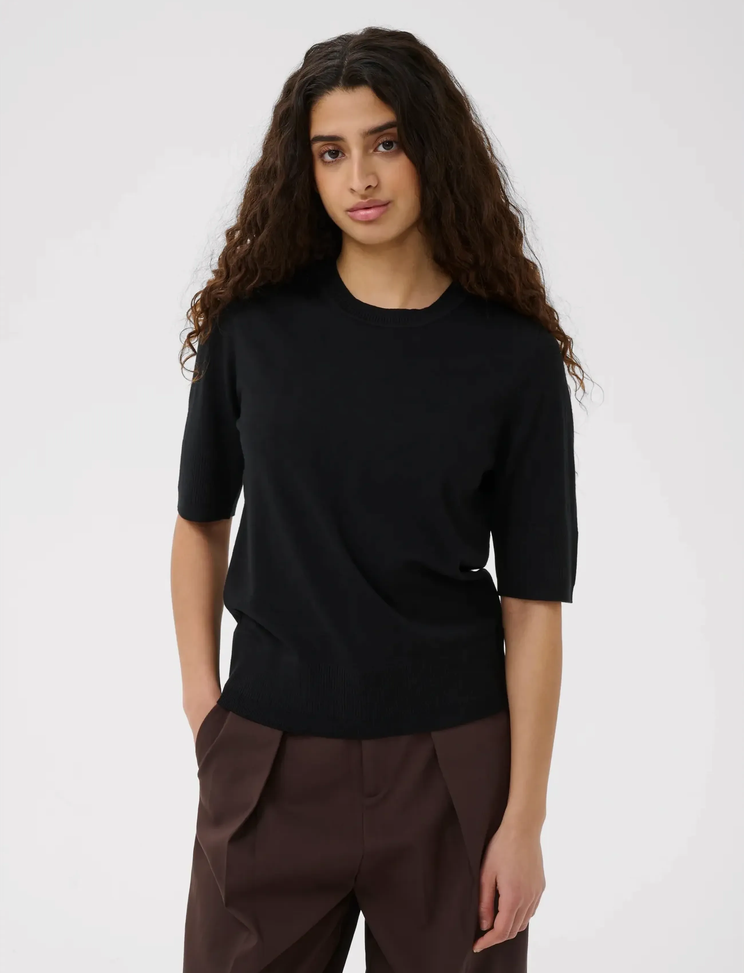 InWear - MIKOIW CORE TEE - t-shirts - black - 4