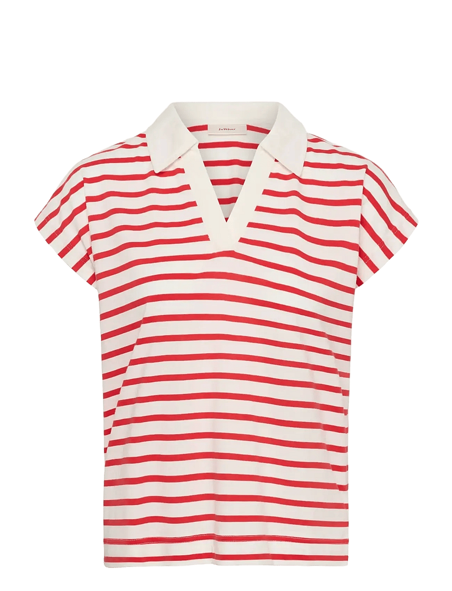 InWear - PFIAIW POLO TSHIRT - poloshirts - red slim stripe - 1