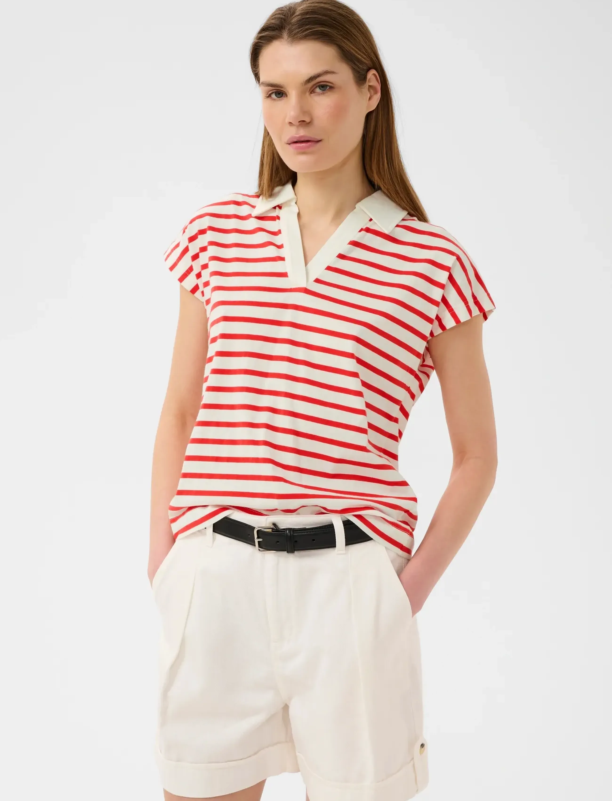 InWear Pfiaiw Polo Tshirt, XXS, T-shirts & Oberteile, Rot - Polos, Frauen