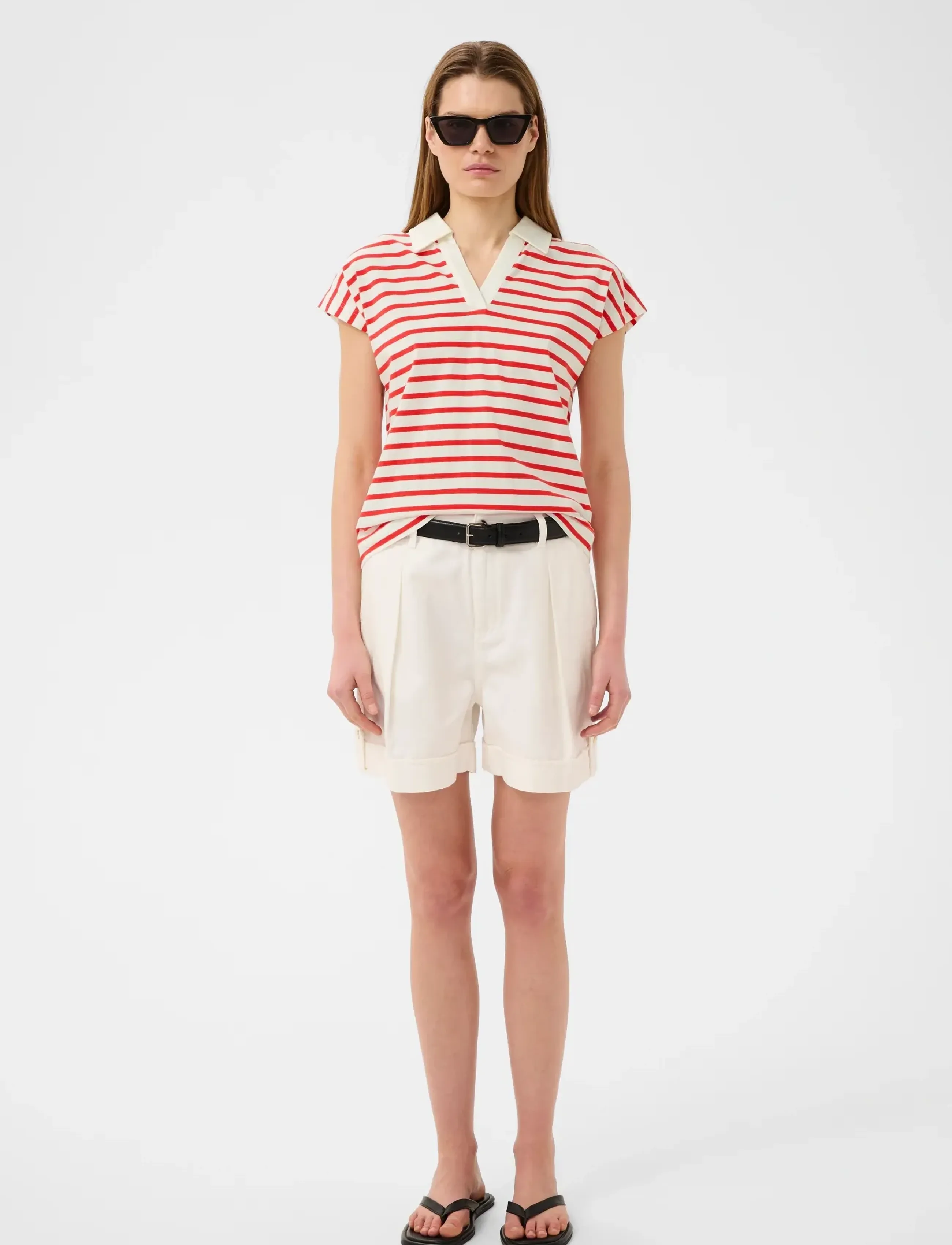 InWear - PFIAIW POLO TSHIRT - polosärgid - red slim stripe - 3