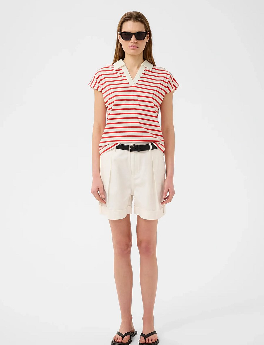 InWear - PFIAIW POLO TSHIRT - poloshirts - red slim stripe - 3