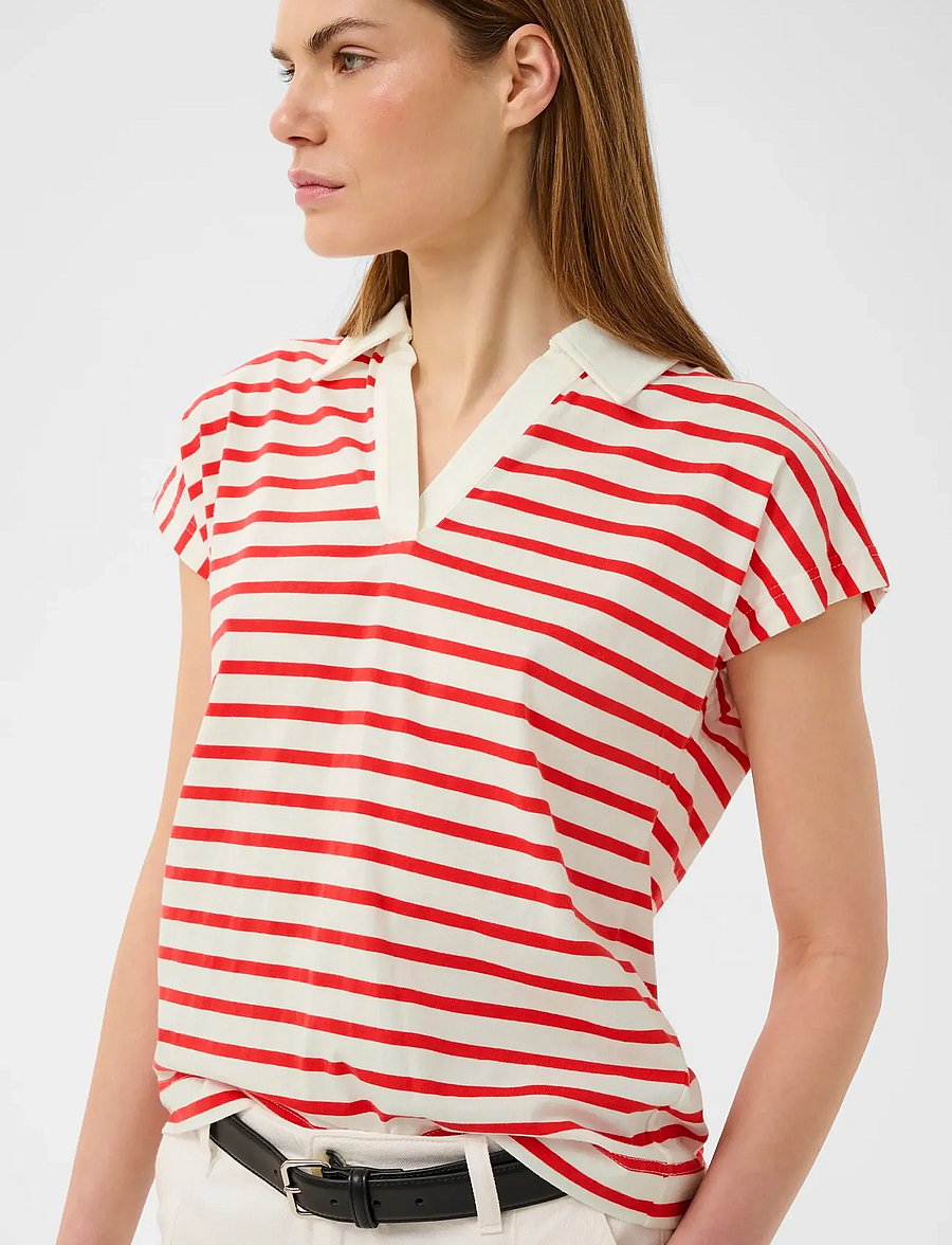InWear - PFIAIW POLO TSHIRT - poloshirts - red slim stripe - 5