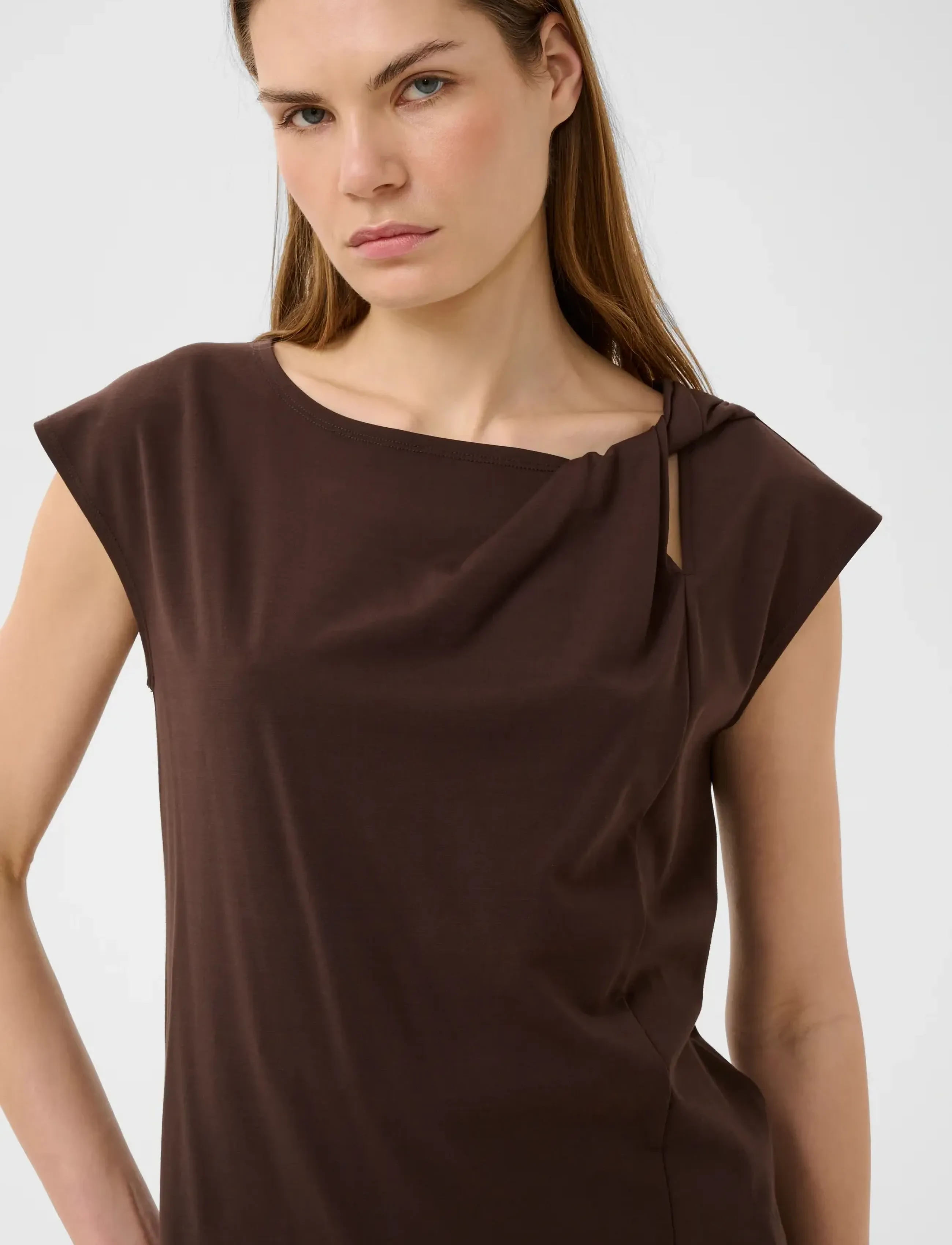 InWear - PENNIEIW TOP - stuttermarbolir - coffee bean - 5