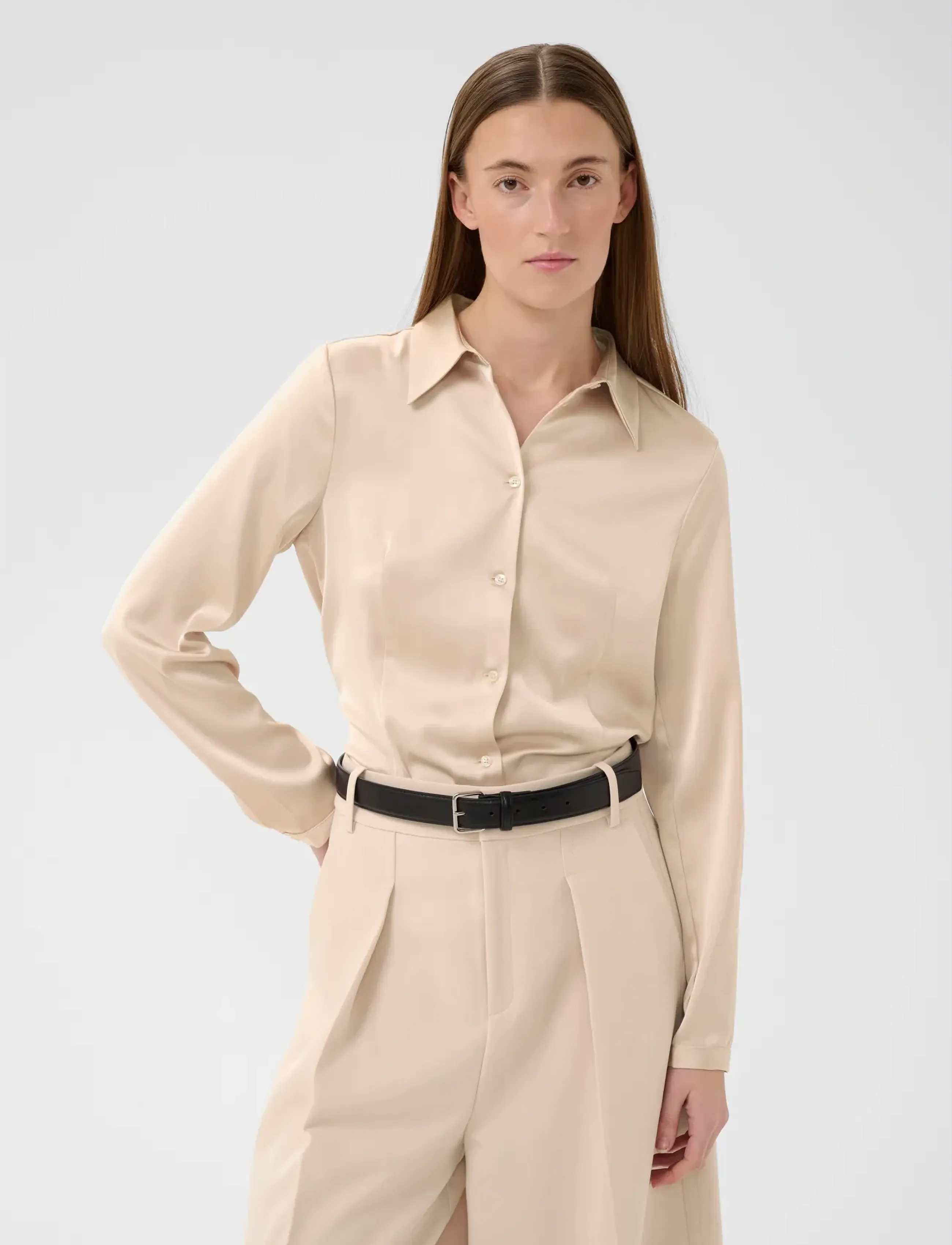 InWear Lakeiw Shirt, 42, Shirts, Beige - Long-sleeved, Frauen