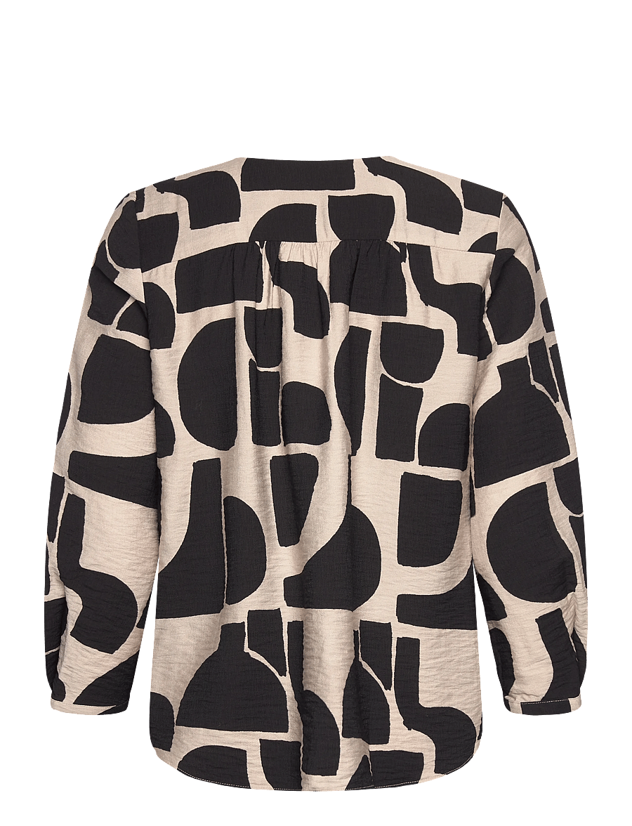 InWear - LYNNIW BLOUSE - langærmede bluser - black soft blocks - 2