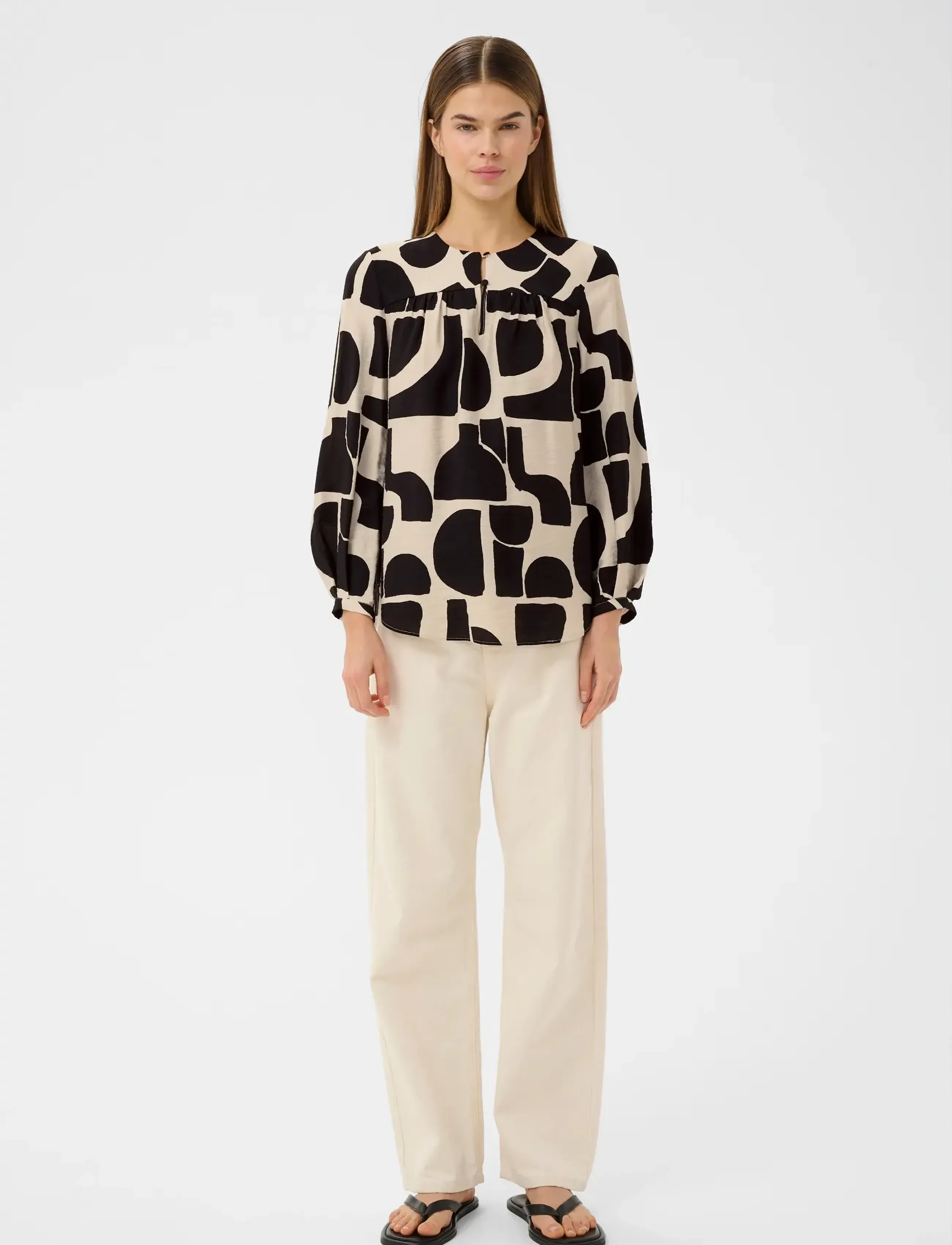 InWear - LYNNIW BLOUSE - palaidinės ilgomis rankovėmis - black soft blocks - 3