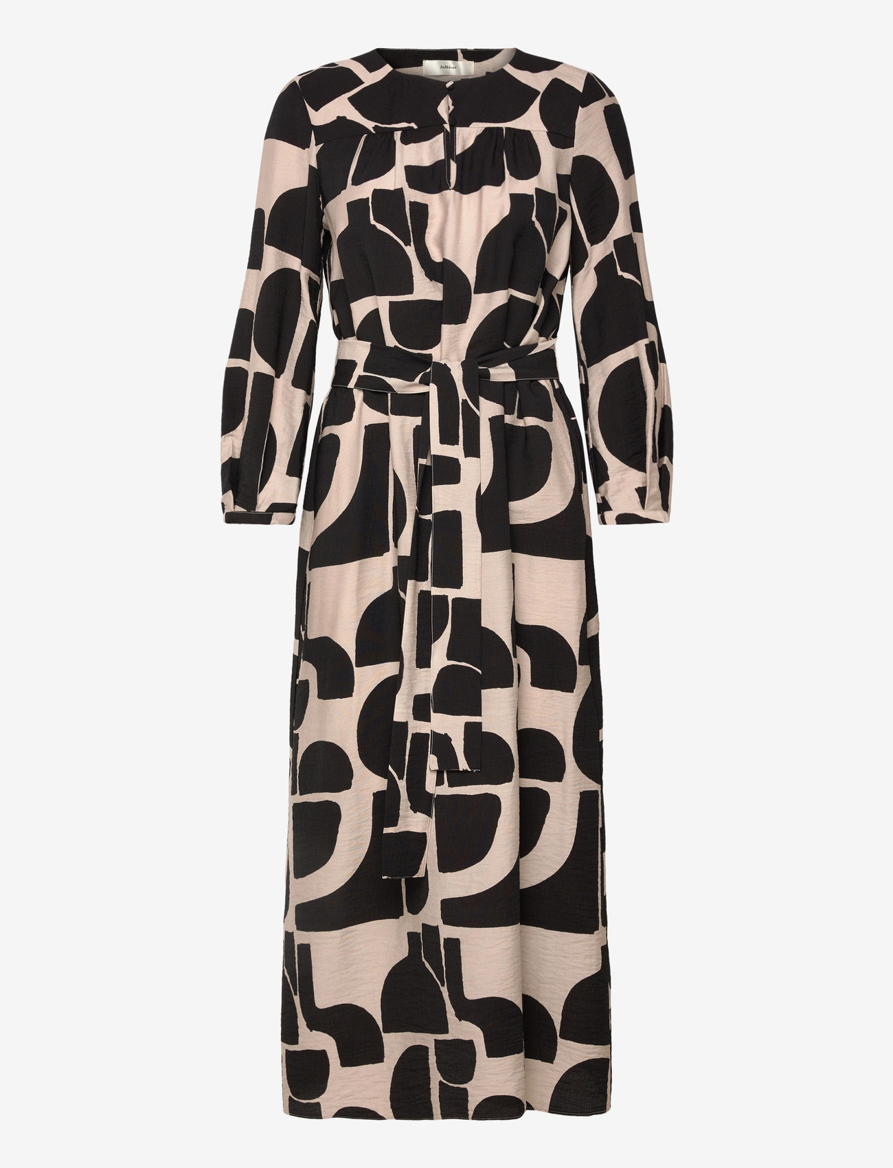 InWear - LYNNIW BELTED DRESS - sommerkjoler - black soft blocks - 0