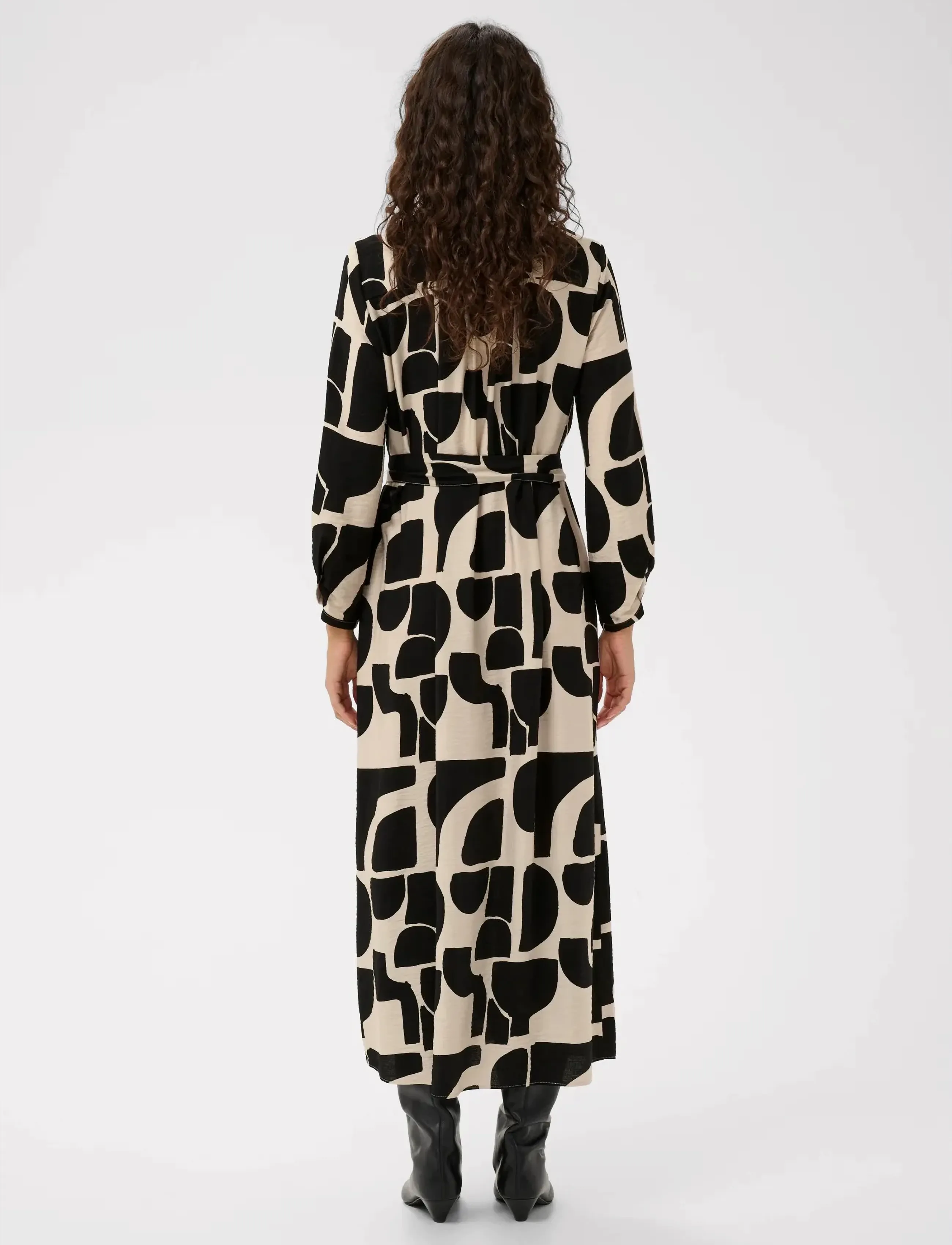 InWear - LYNNIW BELTED DRESS - sumarkjólar - black soft blocks - 3