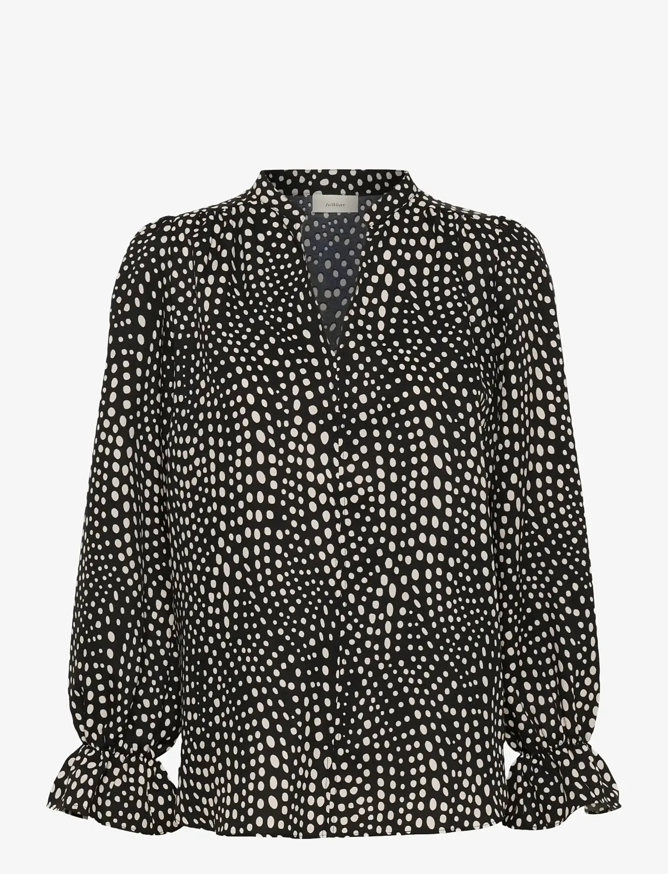InWear - LIBERTYIW BLOUSE - blouses à manches longues - black faded dot - 1