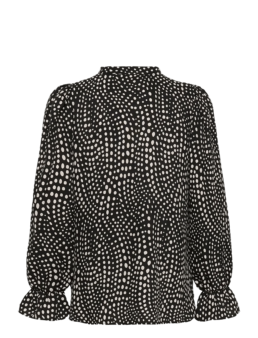 InWear - LIBERTYIW BLOUSE - langærmede bluser - black faded dot - 2