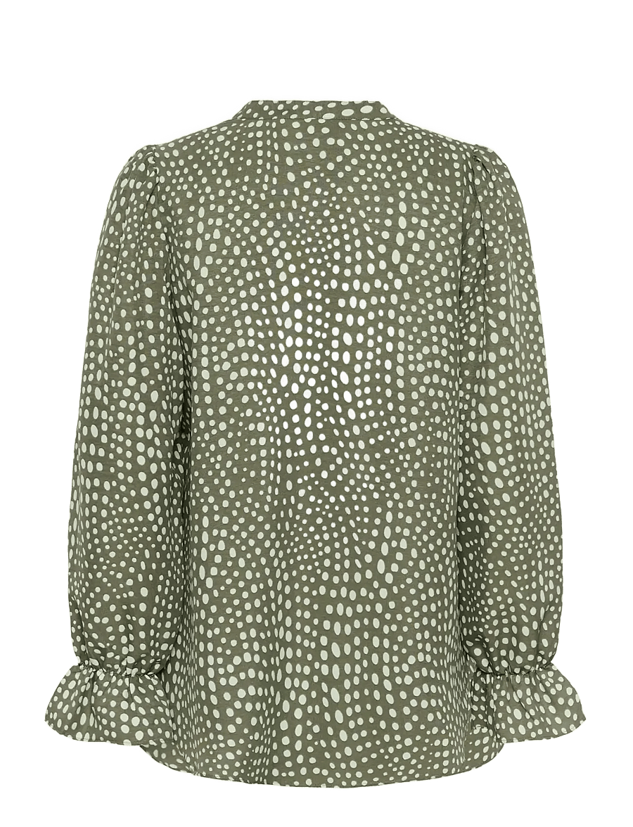 InWear - LIBERTYIW BLOUSE - langärmelige blusen - green faded dot - 2