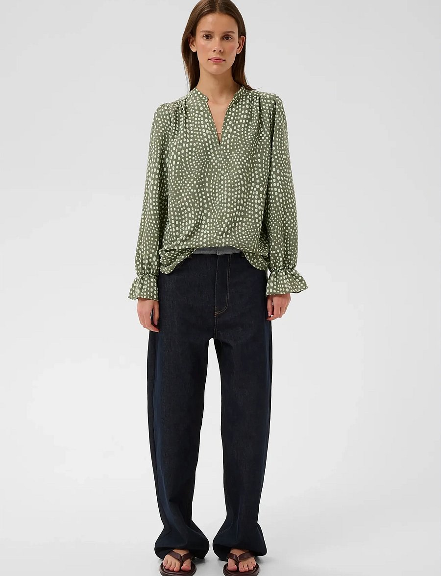 InWear - LIBERTYIW BLOUSE - langärmelige blusen - green faded dot - 3