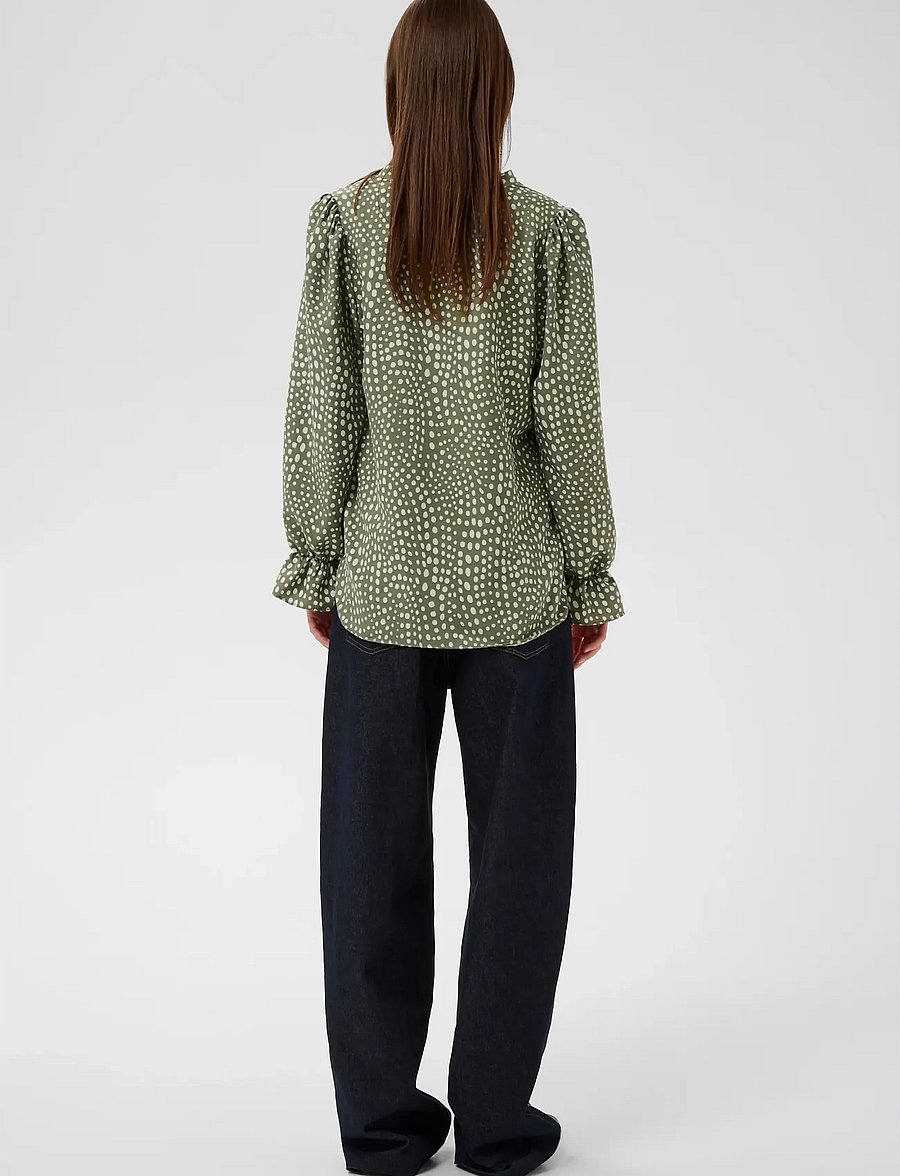 InWear - LIBERTYIW BLOUSE - langärmelige blusen - green faded dot - 4
