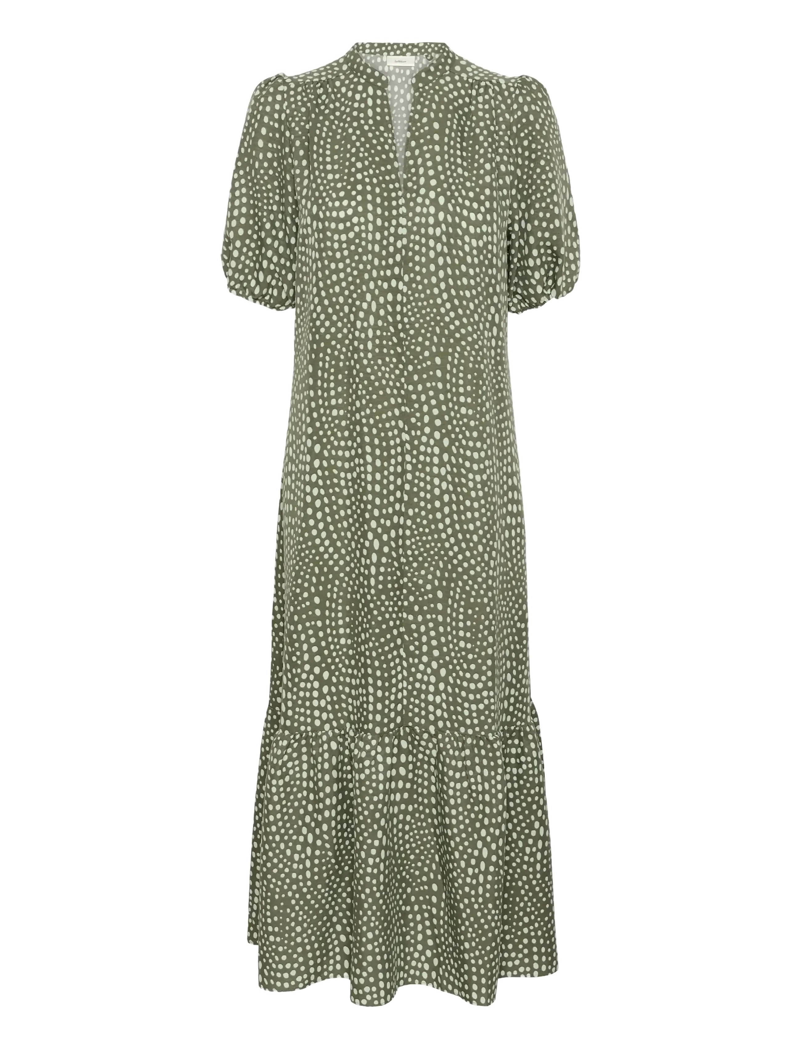 InWear LIBERTYIW DRESS - Sommerkleider - GREEN FADED DOT / khaki/green