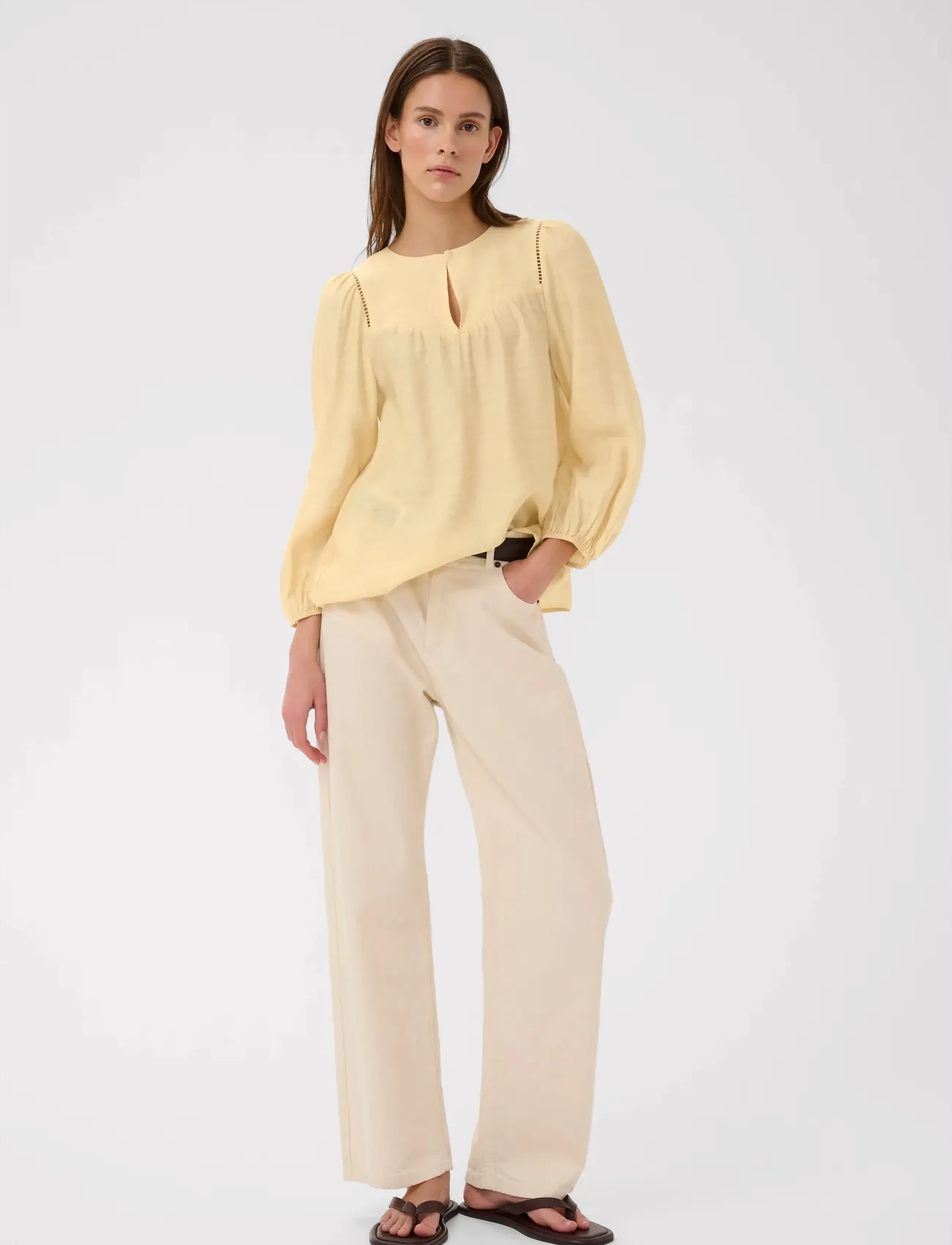 InWear Linnisiw Blouse, 42, Yellow, Bluser > Langærmede, Dame