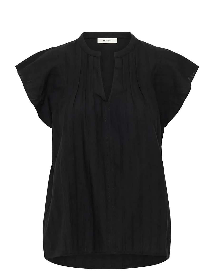 InWear - ROSEVILLEIW CIDENZA TOP - kurzärmelige blusen - black - 1