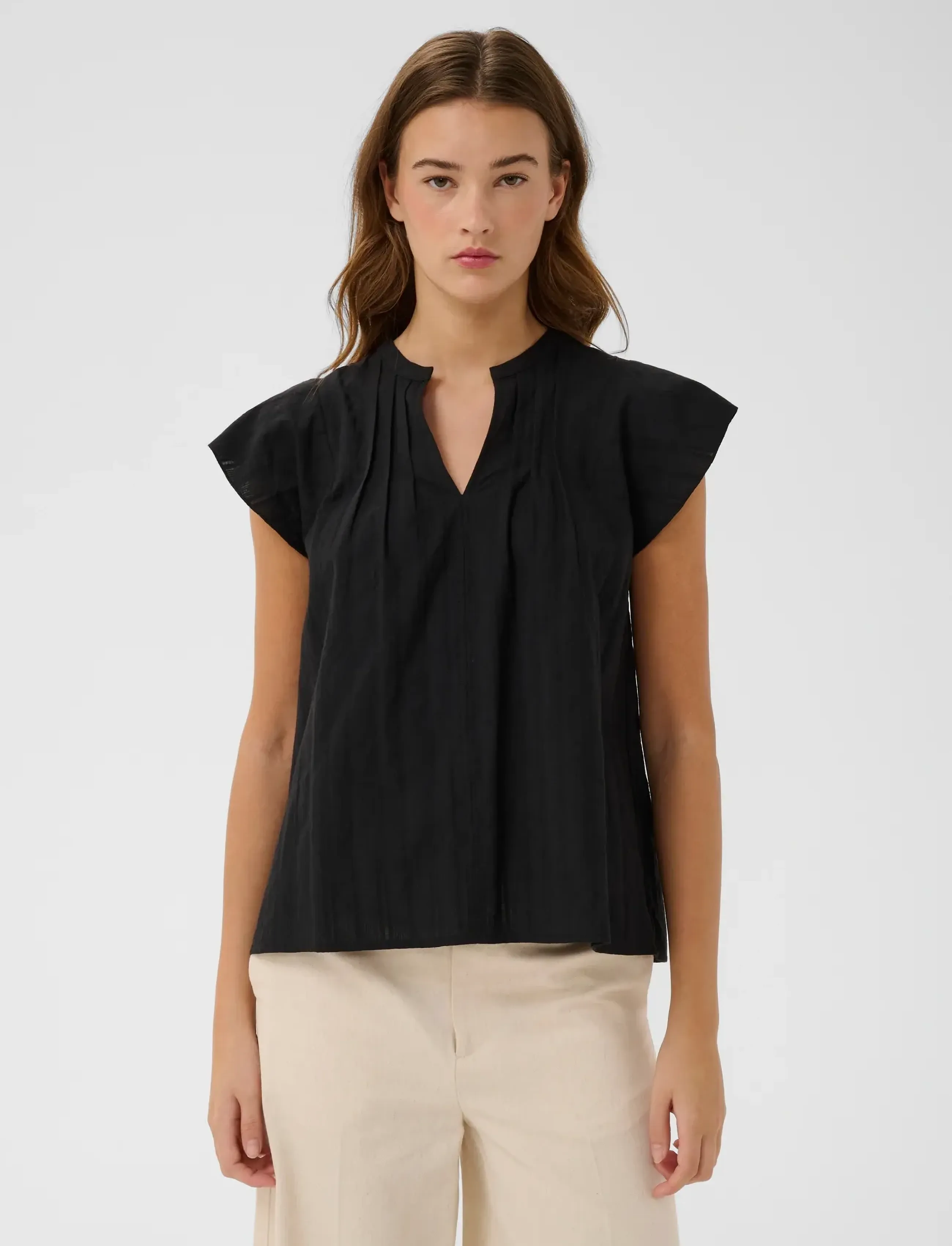 InWear Rosevilleiw Cidenza Top, 40, Black, Bluser > Kortærmede, Dame