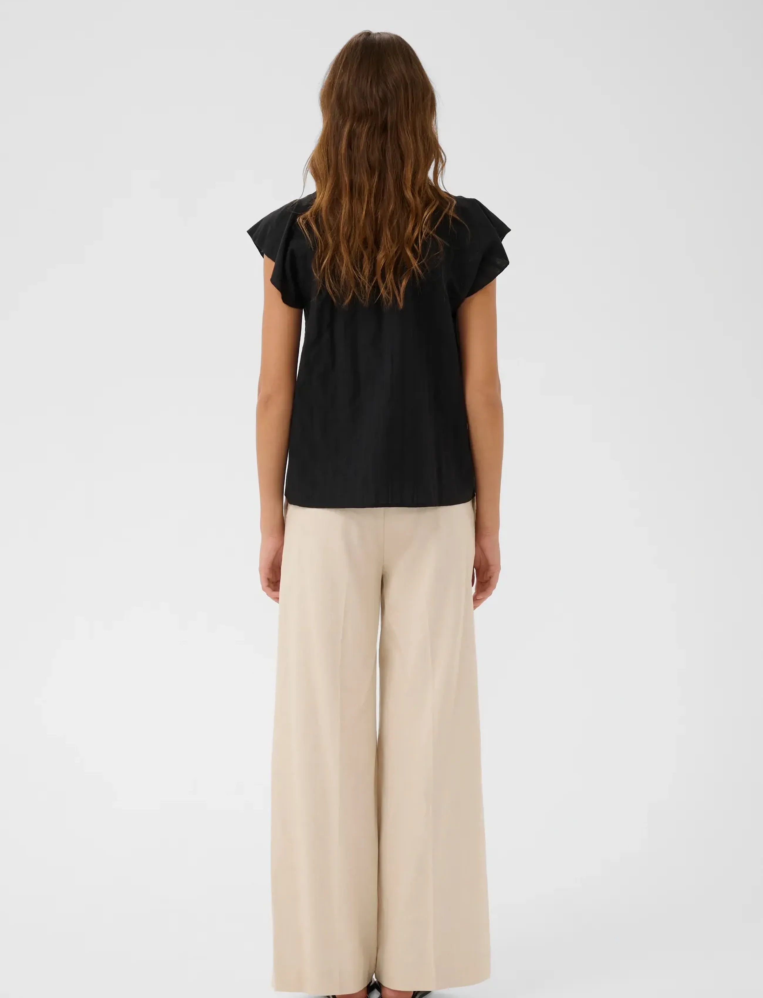 InWear - ROSEVILLEIW CIDENZA TOP - kortærmede bluser - black - 4