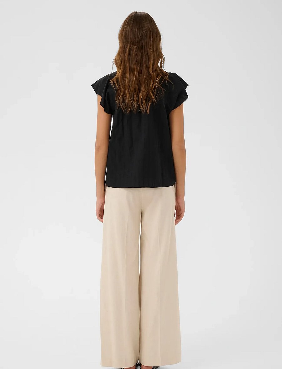 InWear - ROSEVILLEIW CIDENZA TOP - kurzärmelige blusen - black - 4