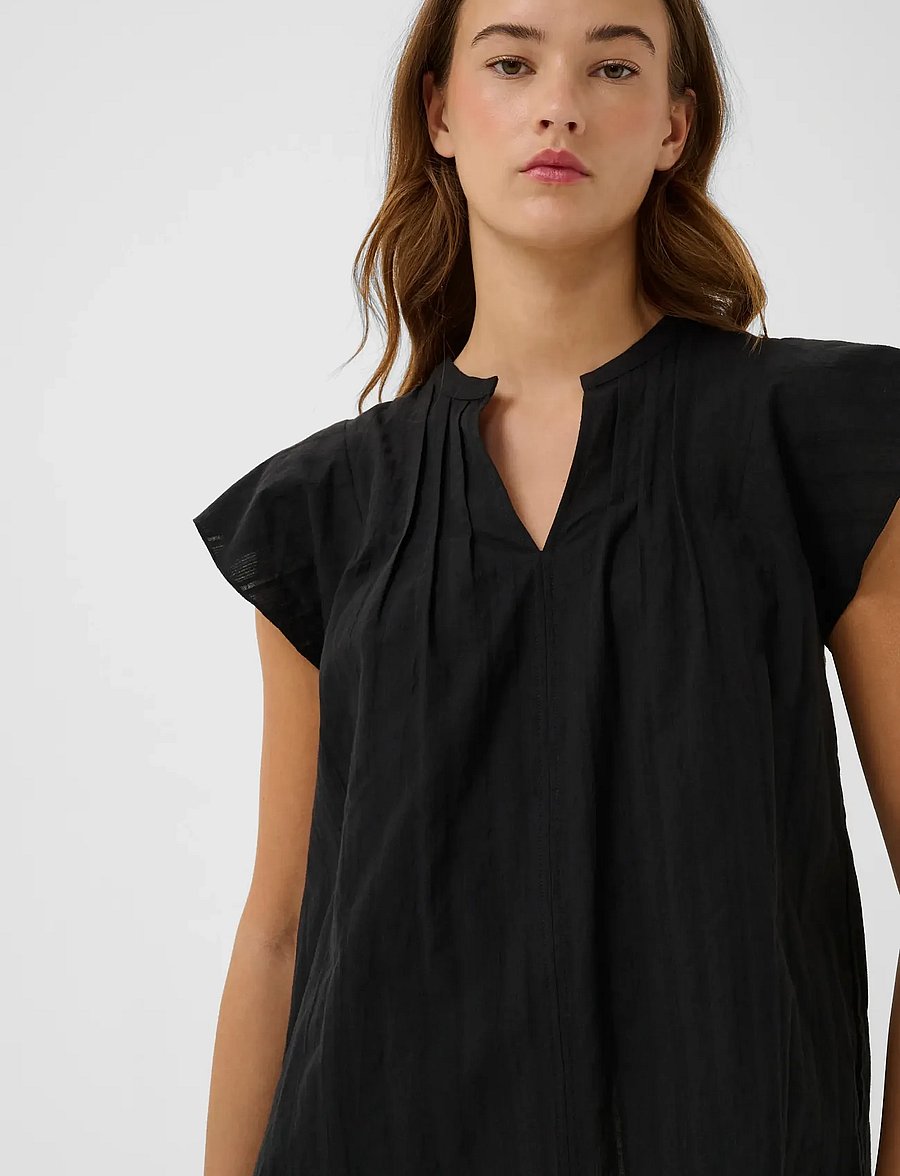 InWear - ROSEVILLEIW CIDENZA TOP - kurzärmelige blusen - black - 5