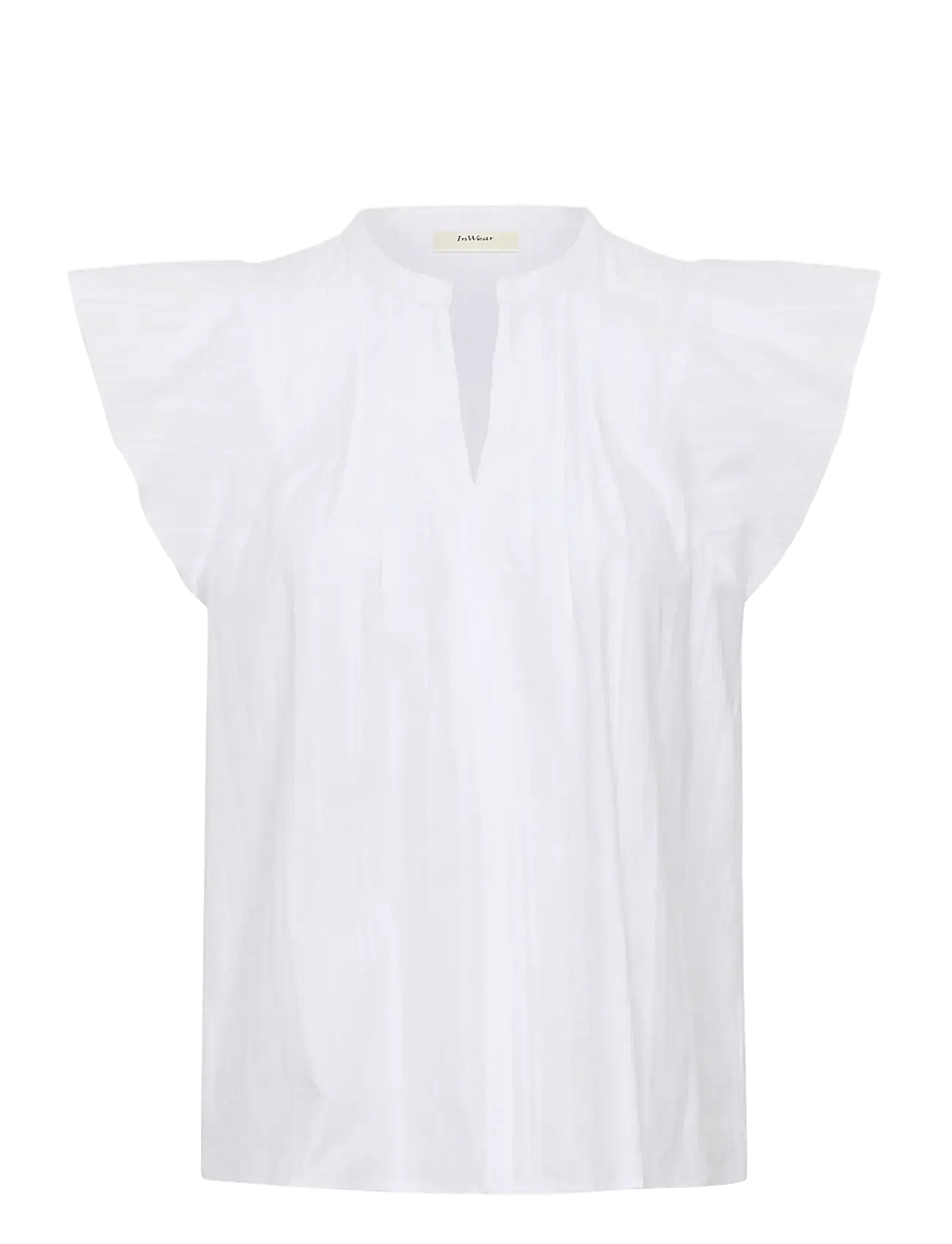 InWear - ROSEVILLEIW CIDENZA TOP - lühikeste varrukatega pluusid - pure white - 1