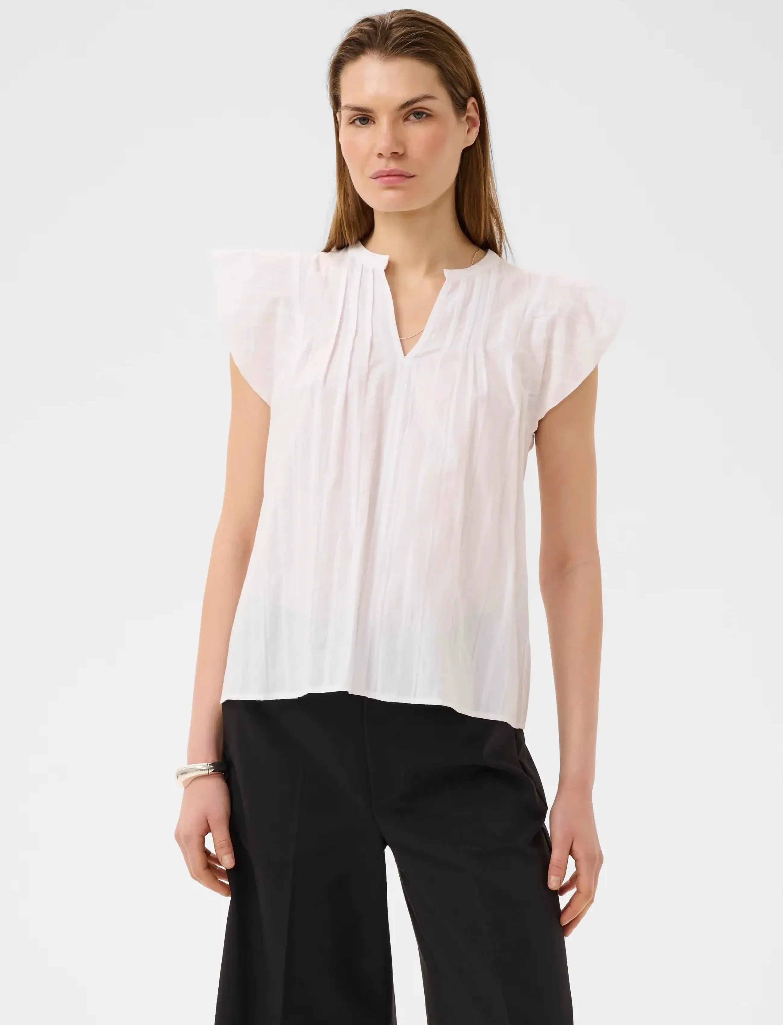 InWear Rosevilleiw Cidenza Top, 46, White, Bluser > Kortærmede, Dame