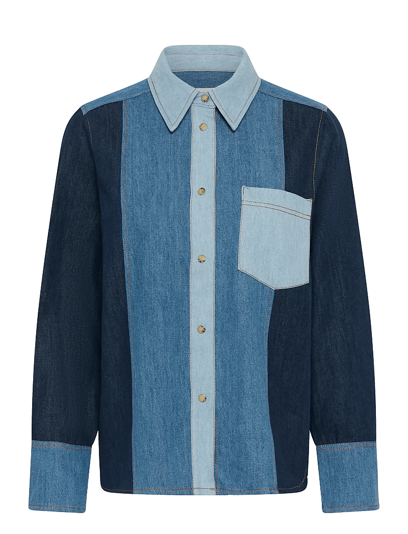 InWear - GLENNAIW SHIRT - denimskjorter - denim mix blue - 1